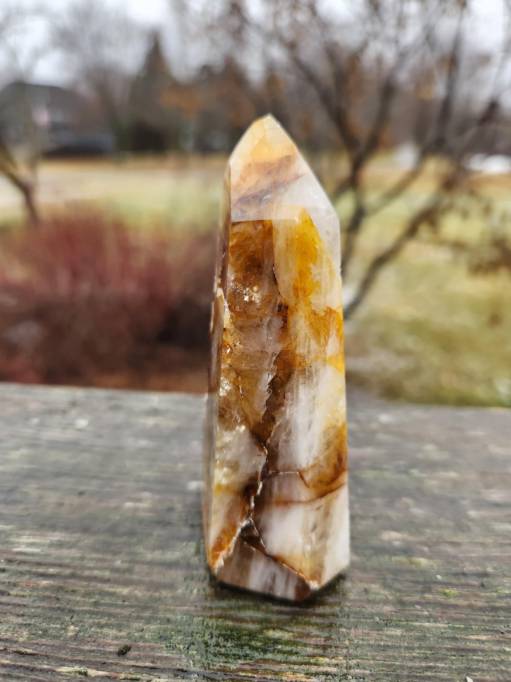AAA Golden Healer Crystal Tower Point - Brazil Origin