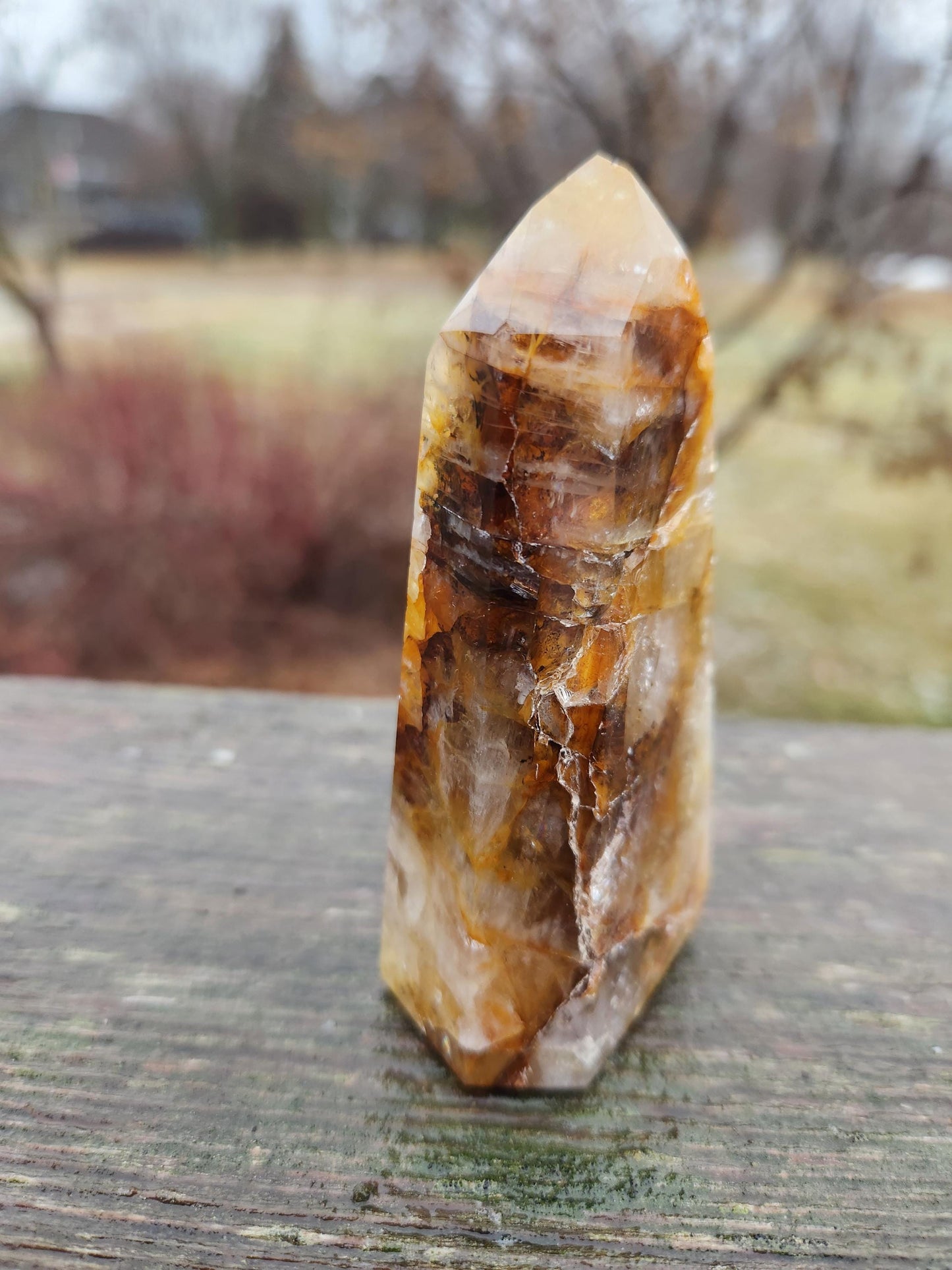 AAA Golden Healer Crystal Tower Point - Brazil Origin