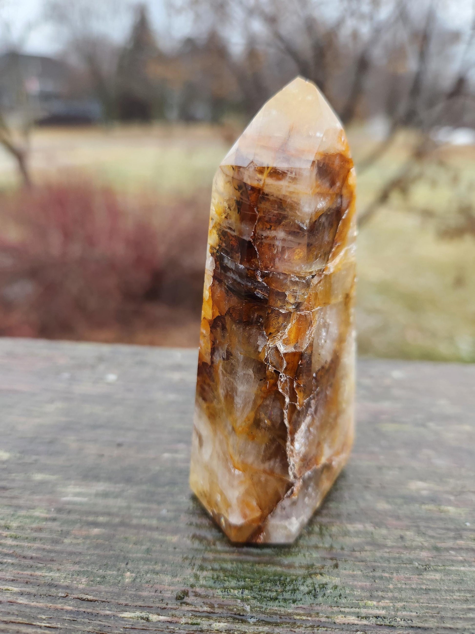 AAA Golden Healer Crystal Tower Point - Brazil Origin