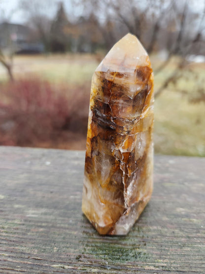 AAA Golden Healer Crystal Tower Point - Brazil Origin