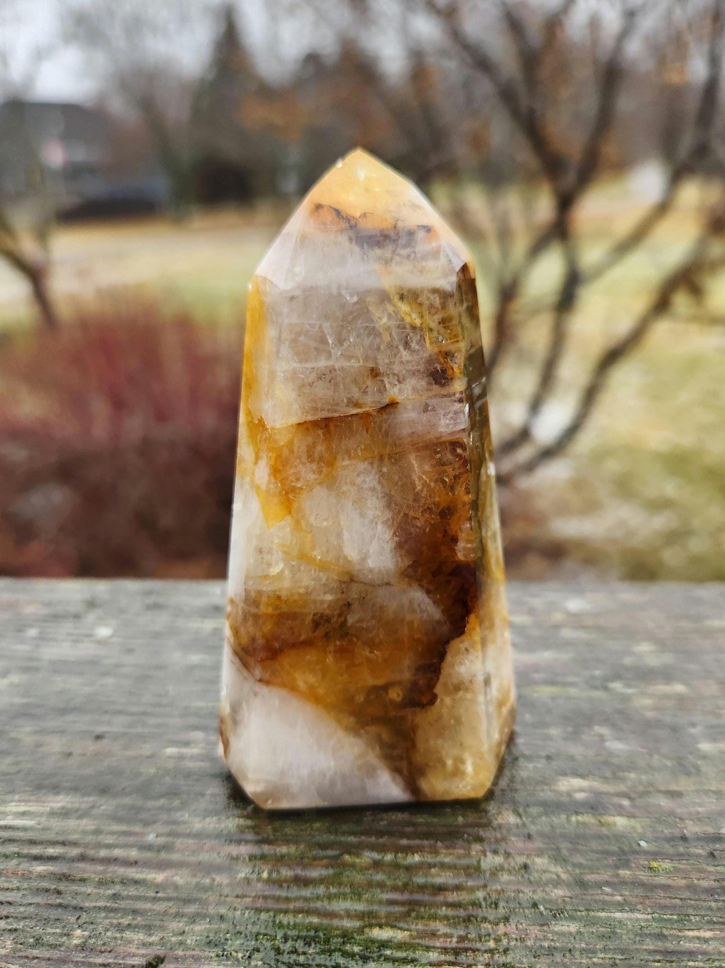 AAA Golden Healer Crystal Tower Point - Brazil Origin
