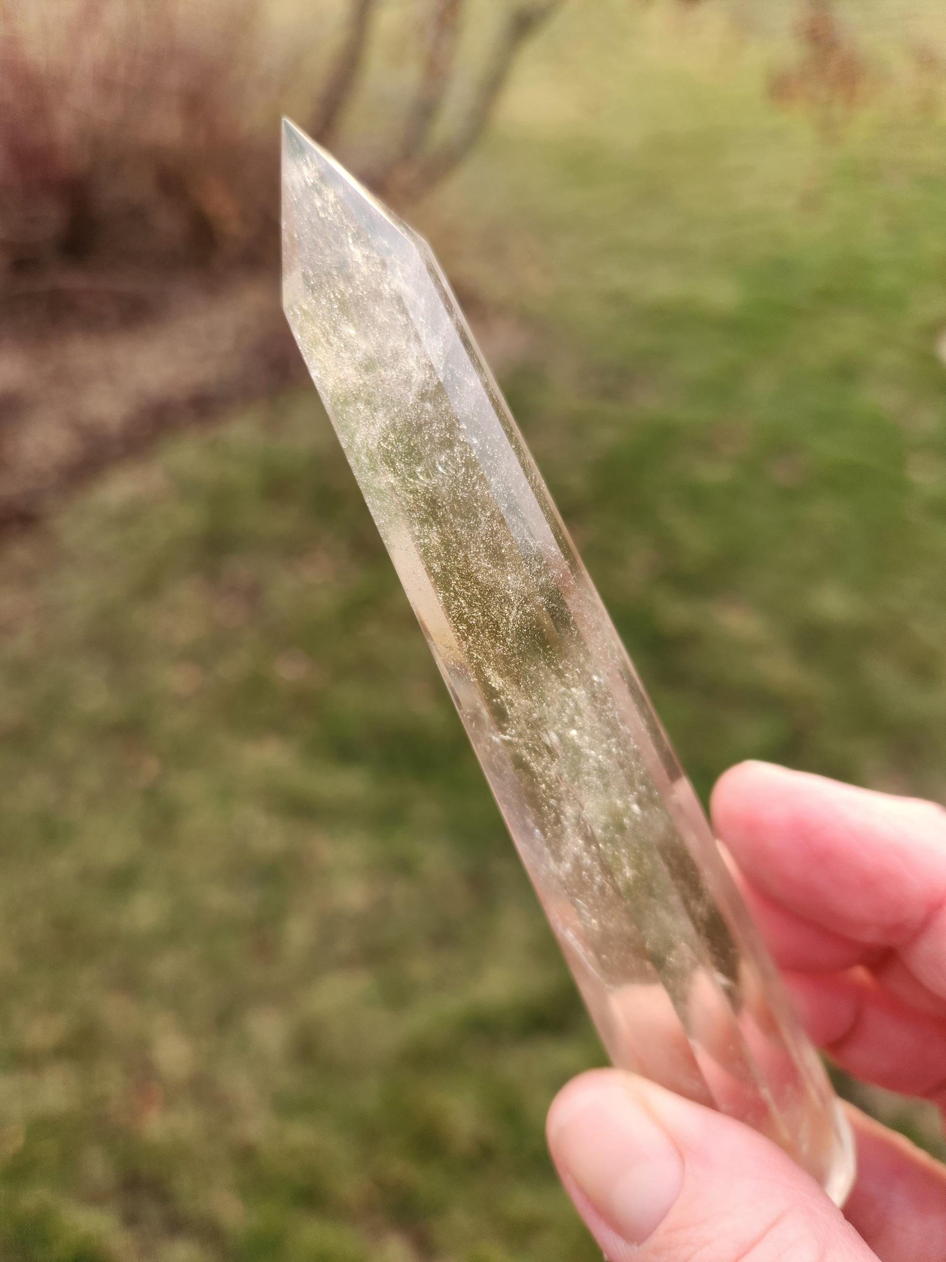 12 Sided Clear Quartz Crystal Vogel with inclusions, Extractor, Energy Work, Wand