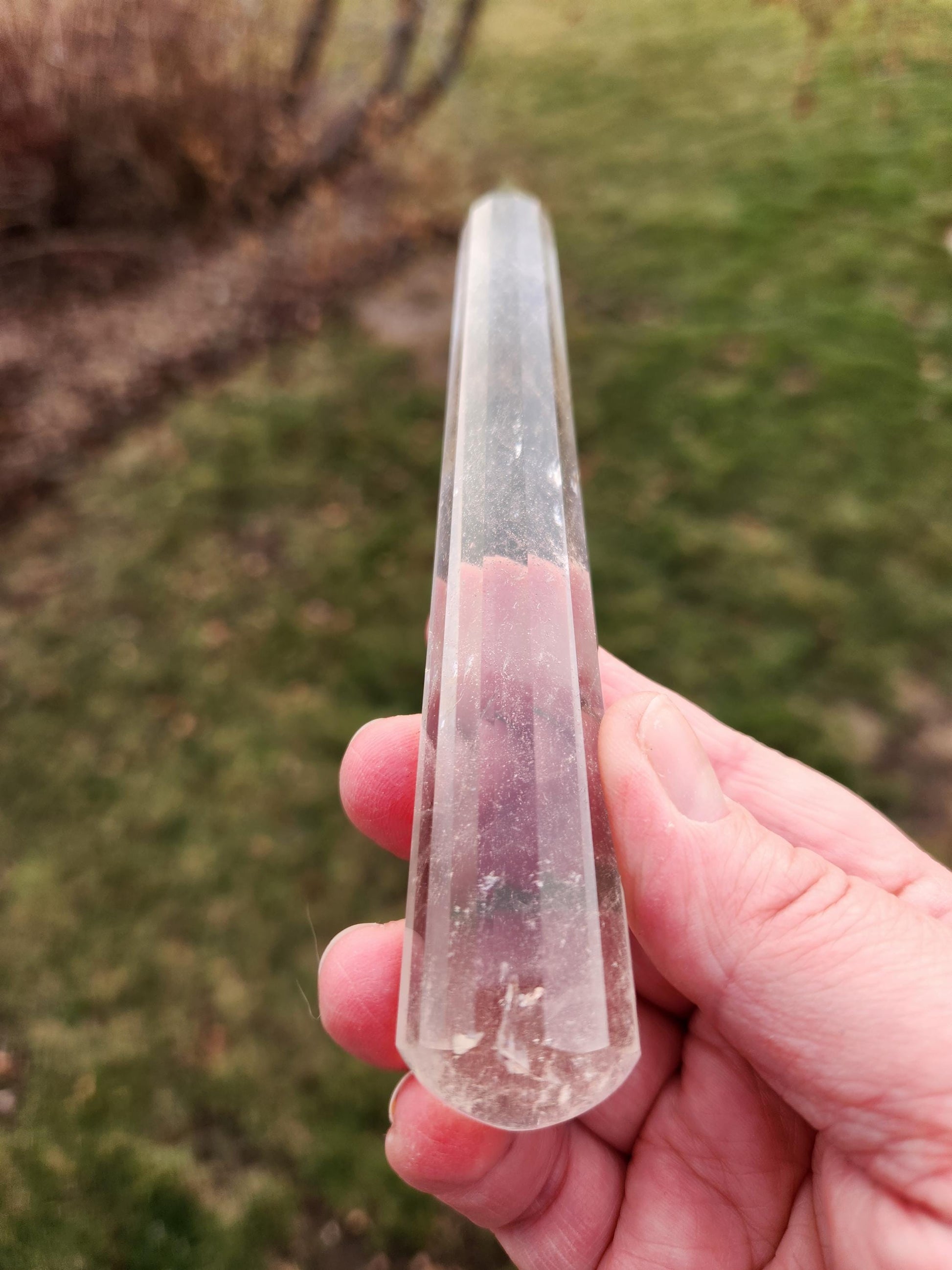 12 Sided Clear Quartz Crystal Vogel with inclusions, Extractor, Energy Work, Wand