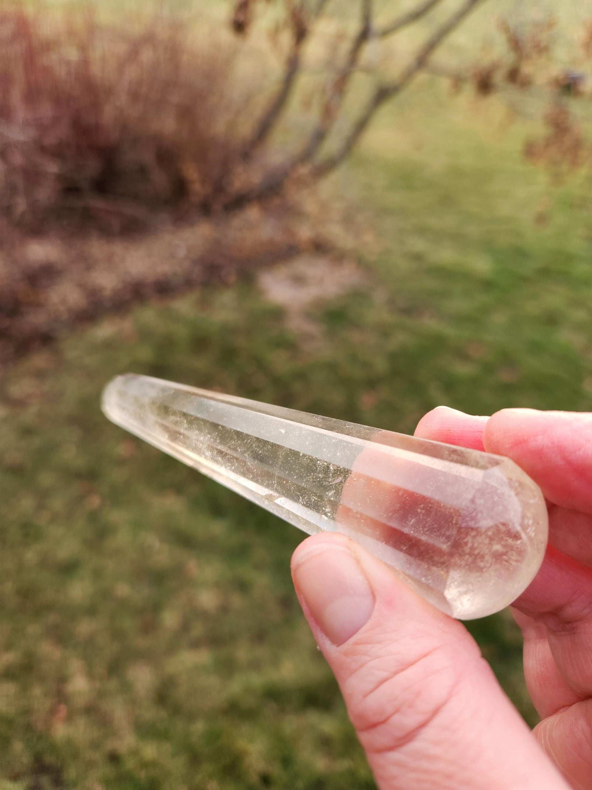 12 Sided Clear Quartz Crystal Vogel with inclusions, Extractor, Energy Work, Wand