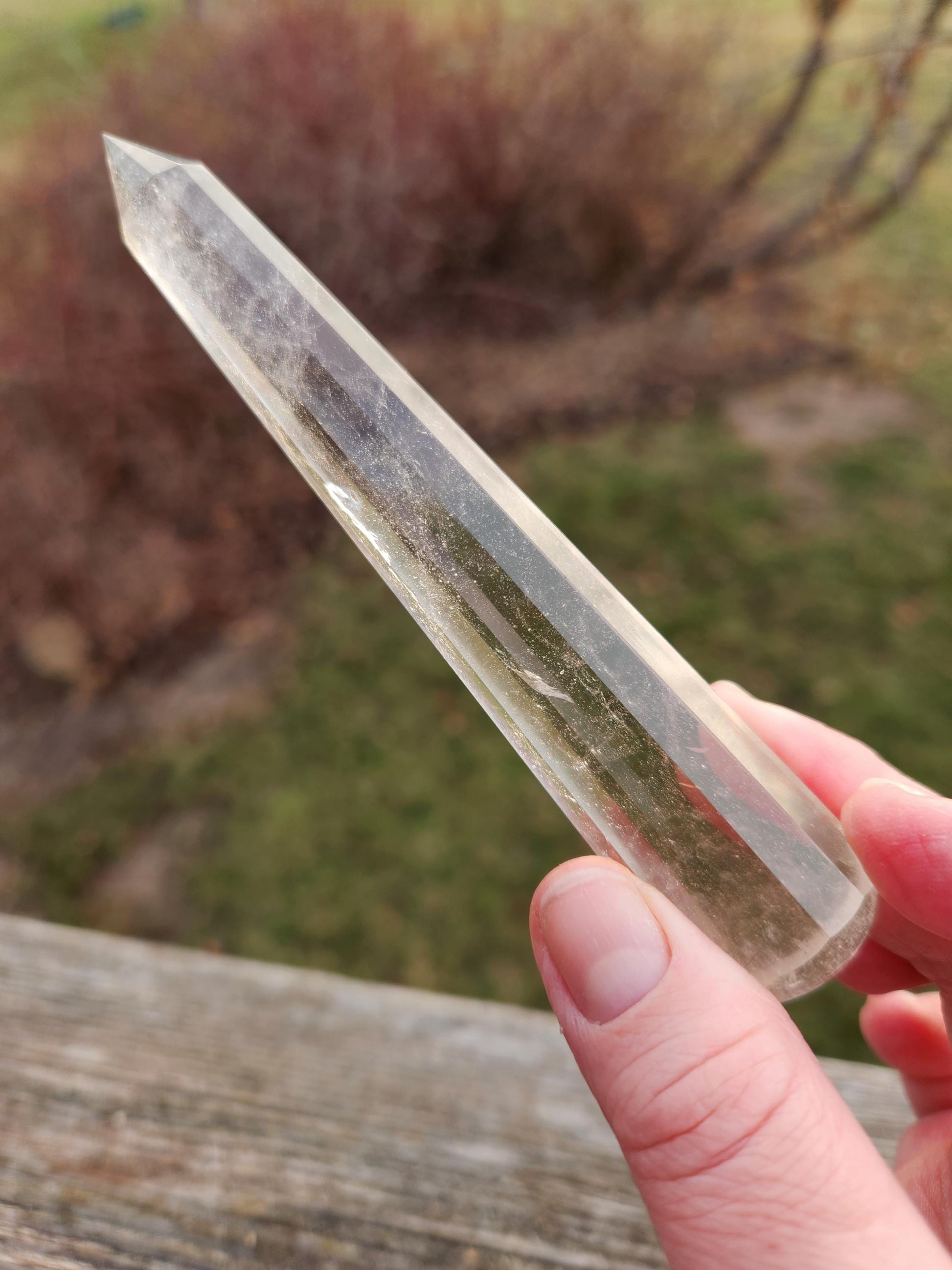 12 Sided Clear Quartz Crystal Vogel with inclusions, Extractor, Energy Work, Wand