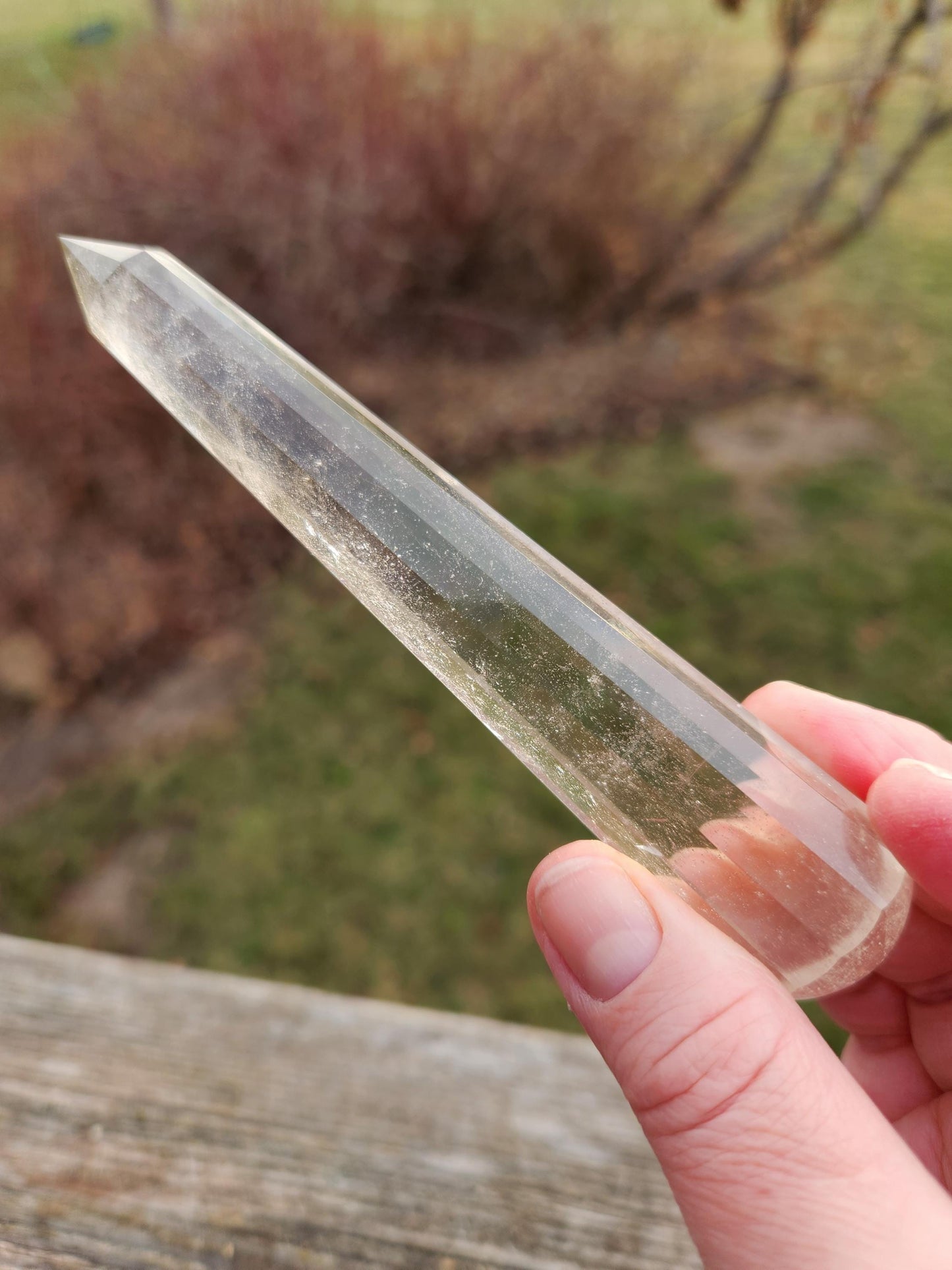 12 Sided Clear Quartz Crystal Vogel with inclusions, Extractor, Energy Work, Wand