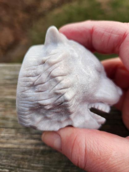 Crazy Unique Flower Agate Crystal Tiger Head