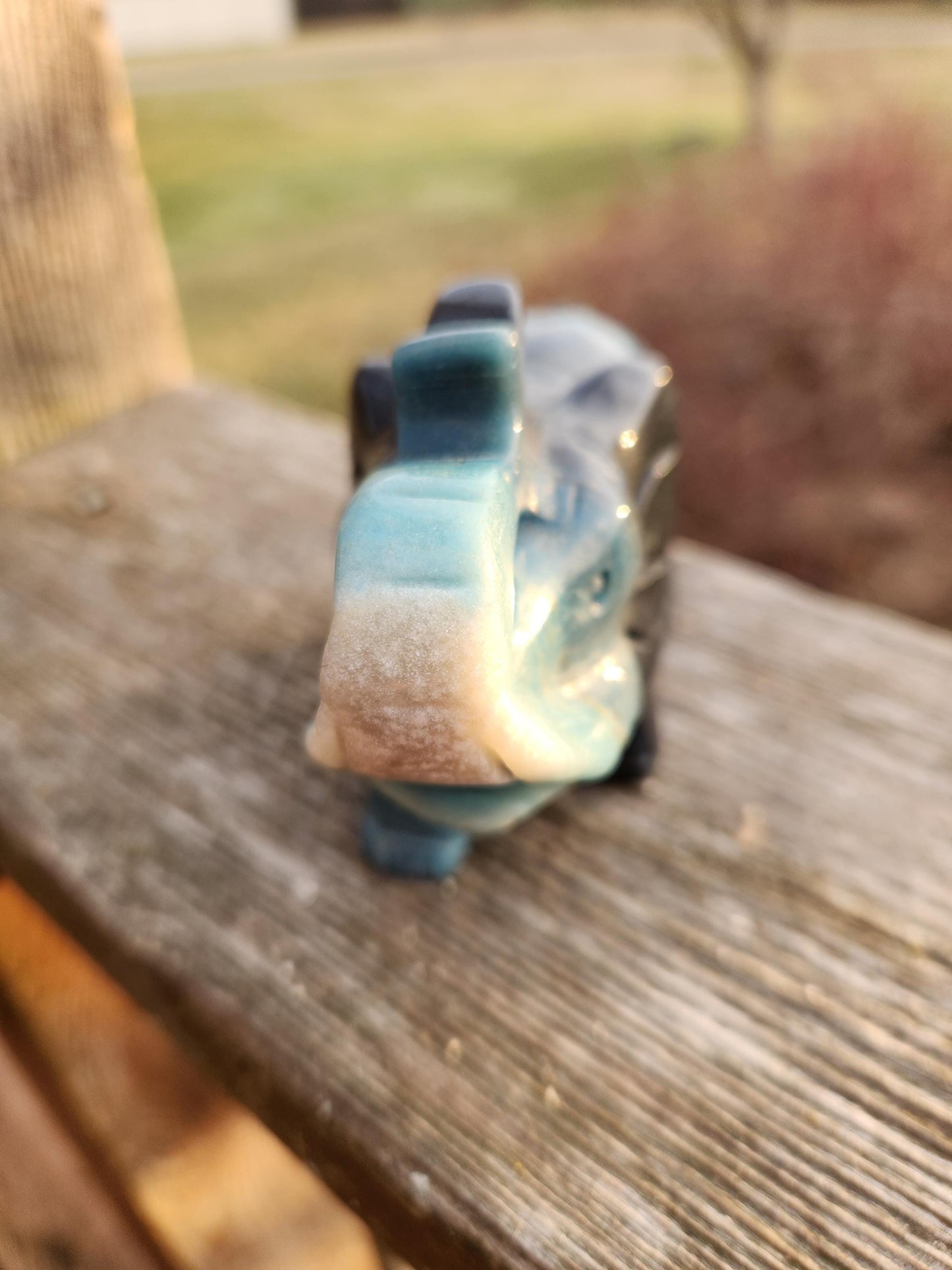 Trolleite Crystal Carved Elephant: High Polish Stone