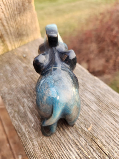 Trolleite Crystal Carved Elephant: High Polish Stone
