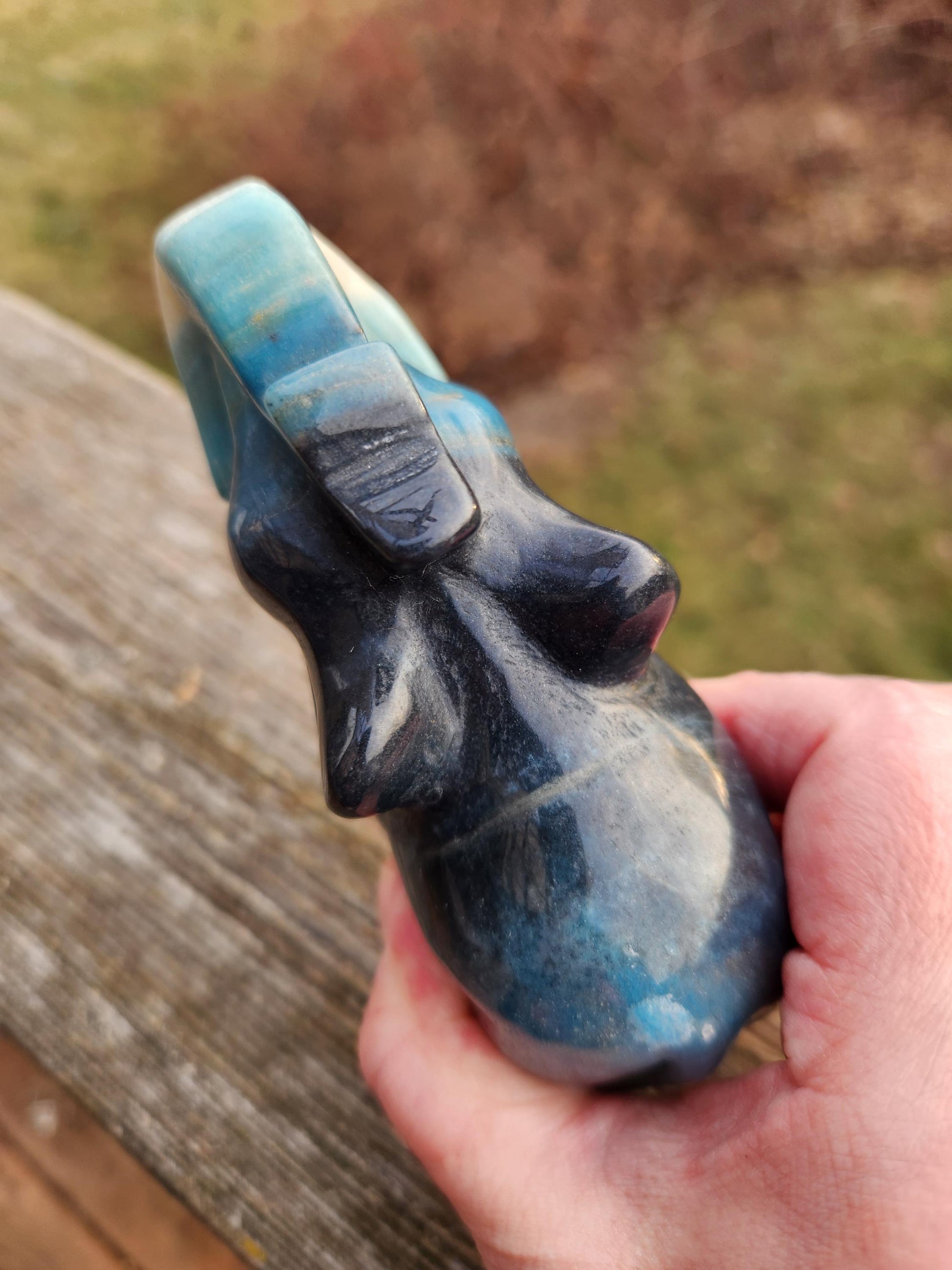 Trolleite Crystal Carved Elephant: High Polish Stone