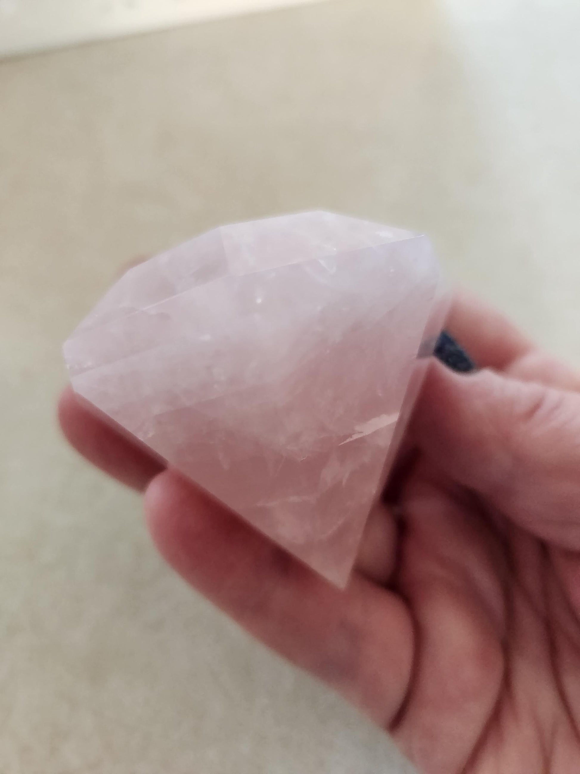 Gorgeous AAA Pink Rose Quartz Crystal Diamond, Extractor