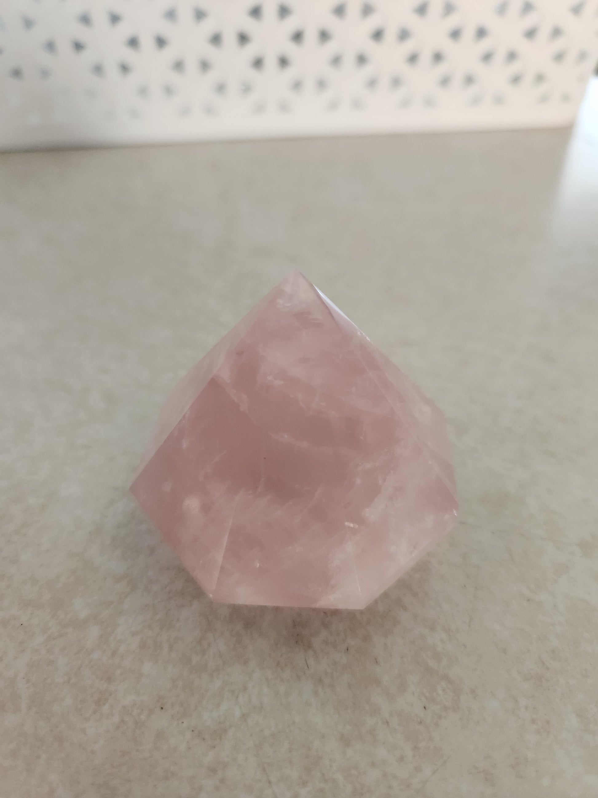 Gorgeous AAA Pink Rose Quartz Crystal Diamond, Extractor