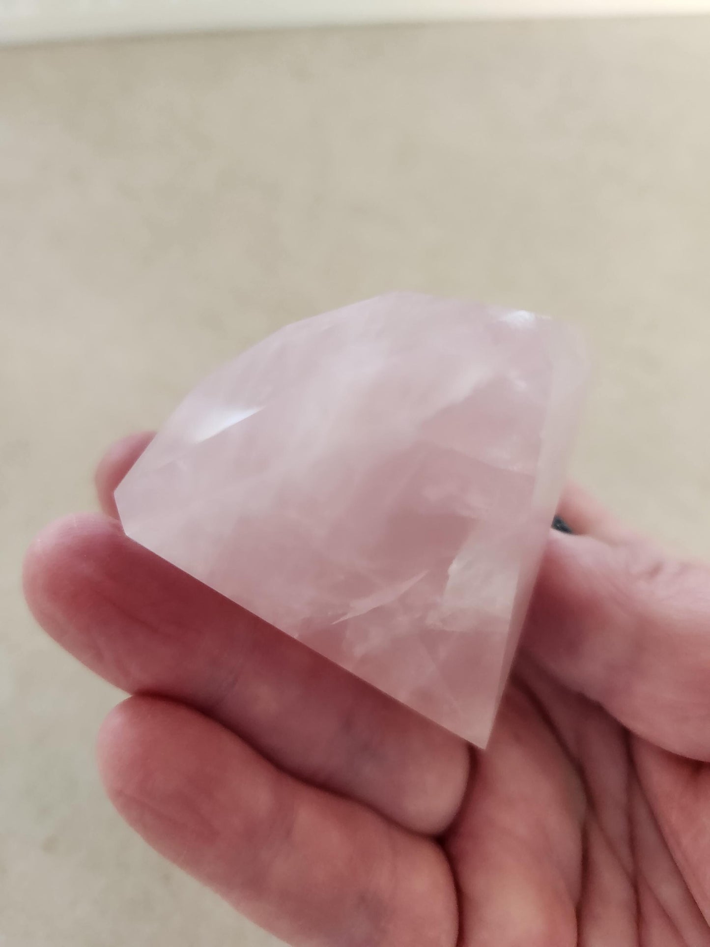 Gorgeous AAA Pink Rose Quartz Crystal Diamond, Extractor