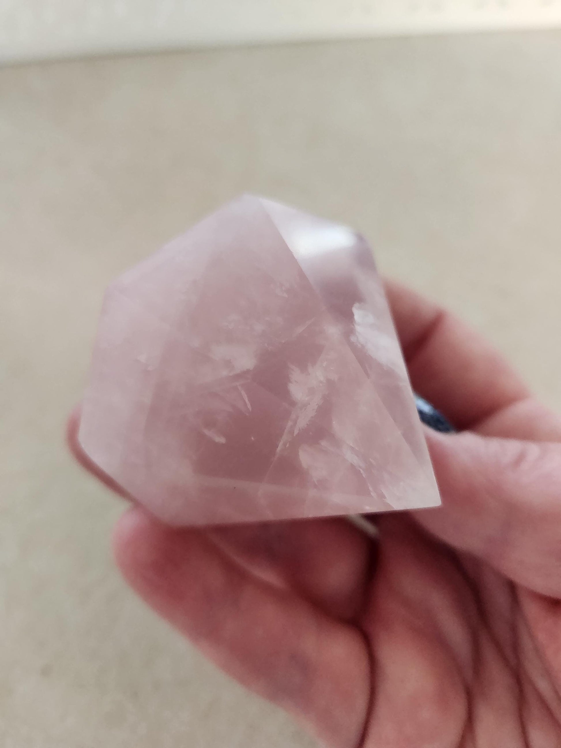 Gorgeous AAA Pink Rose Quartz Crystal Diamond, Extractor