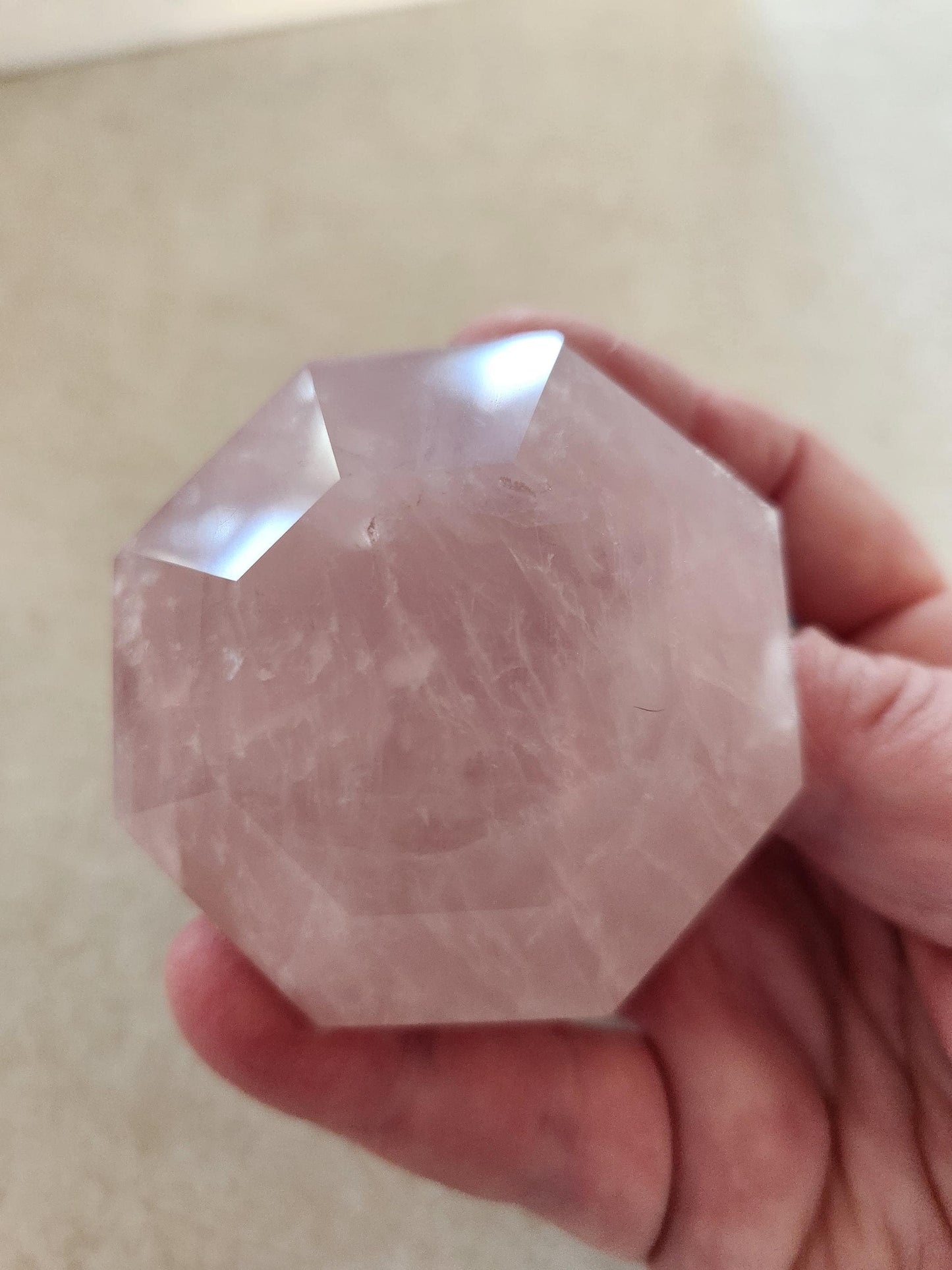 Gorgeous AAA Pink Rose Quartz Crystal Diamond, Extractor