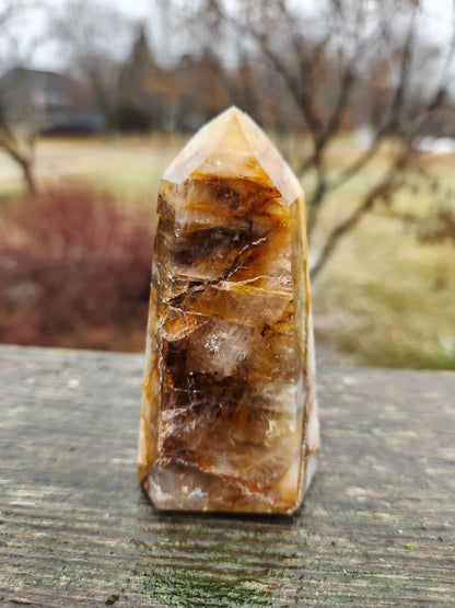 AAA Golden Healer Crystal Tower Point - Brazil Origin