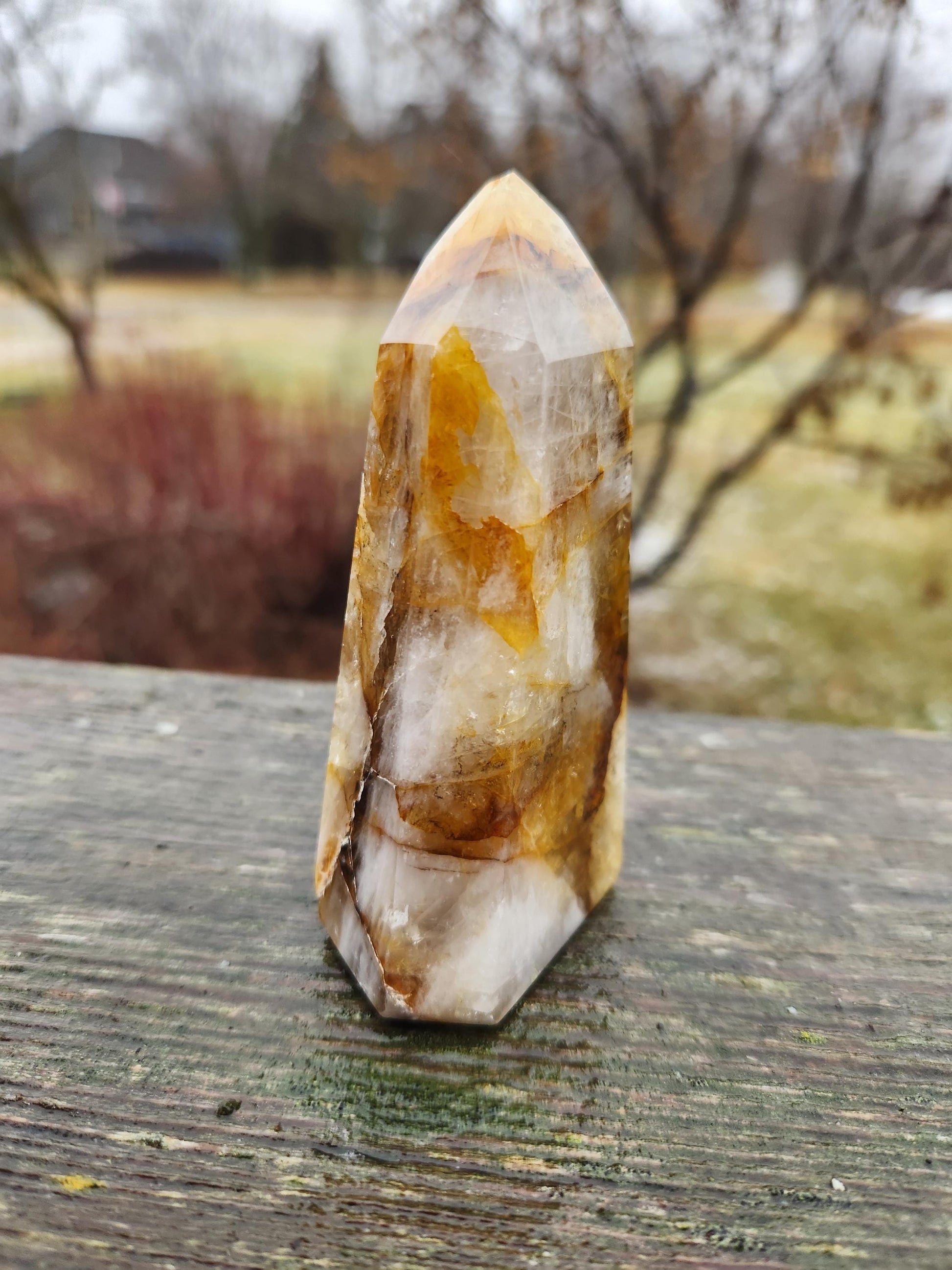 AAA Golden Healer Crystal Tower Point - Brazil Origin
