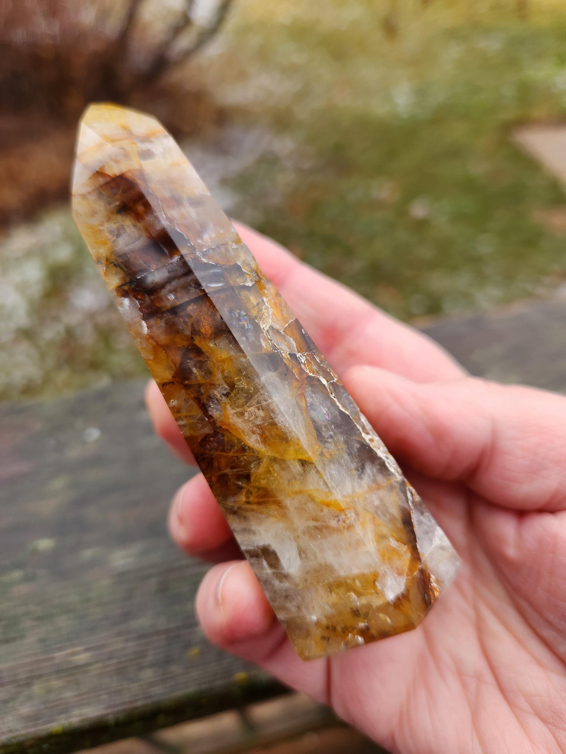AAA Golden Healer Crystal Tower Point - Brazil Origin