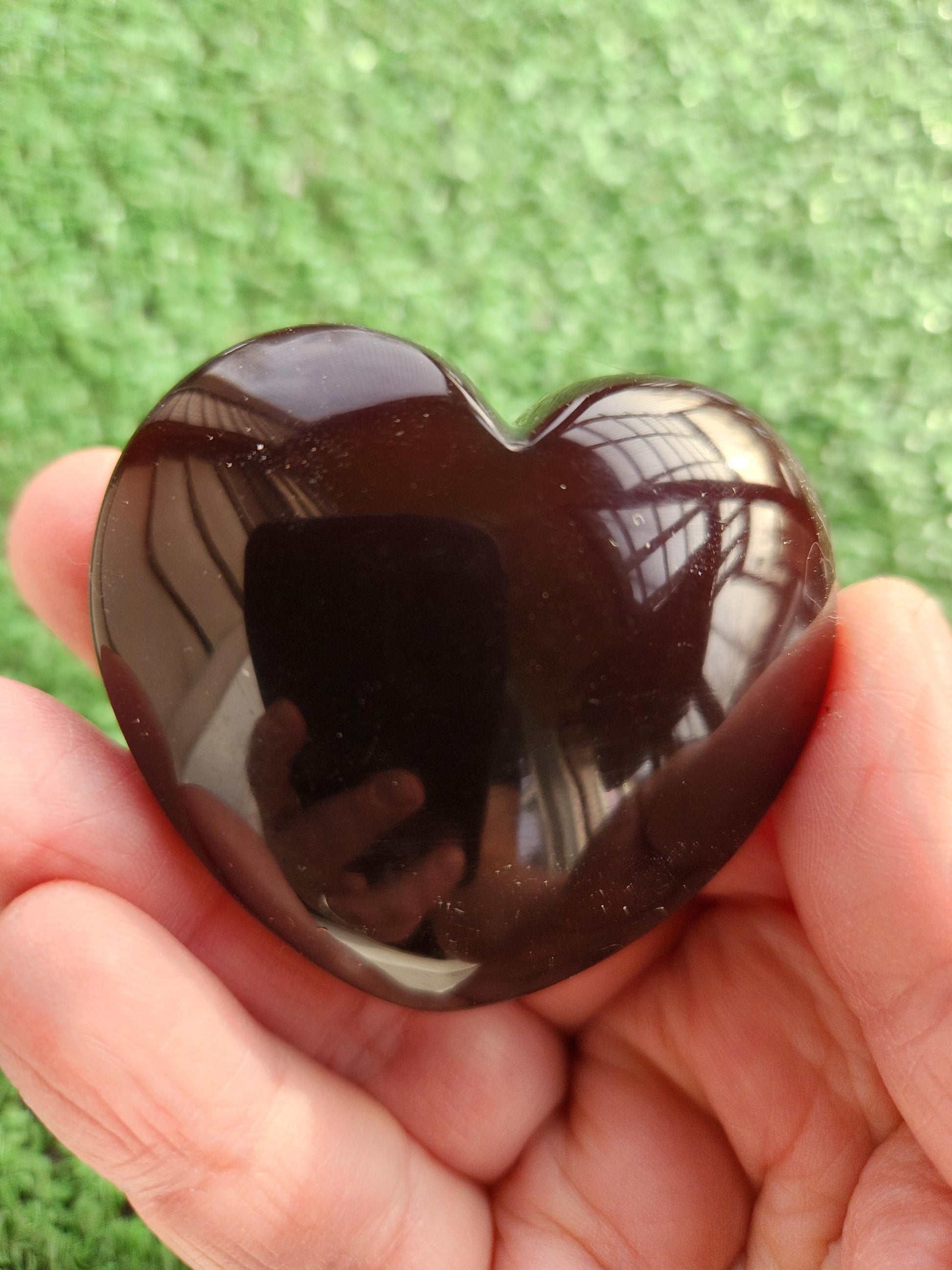 Rare Blue UV Reactive Amber Heart