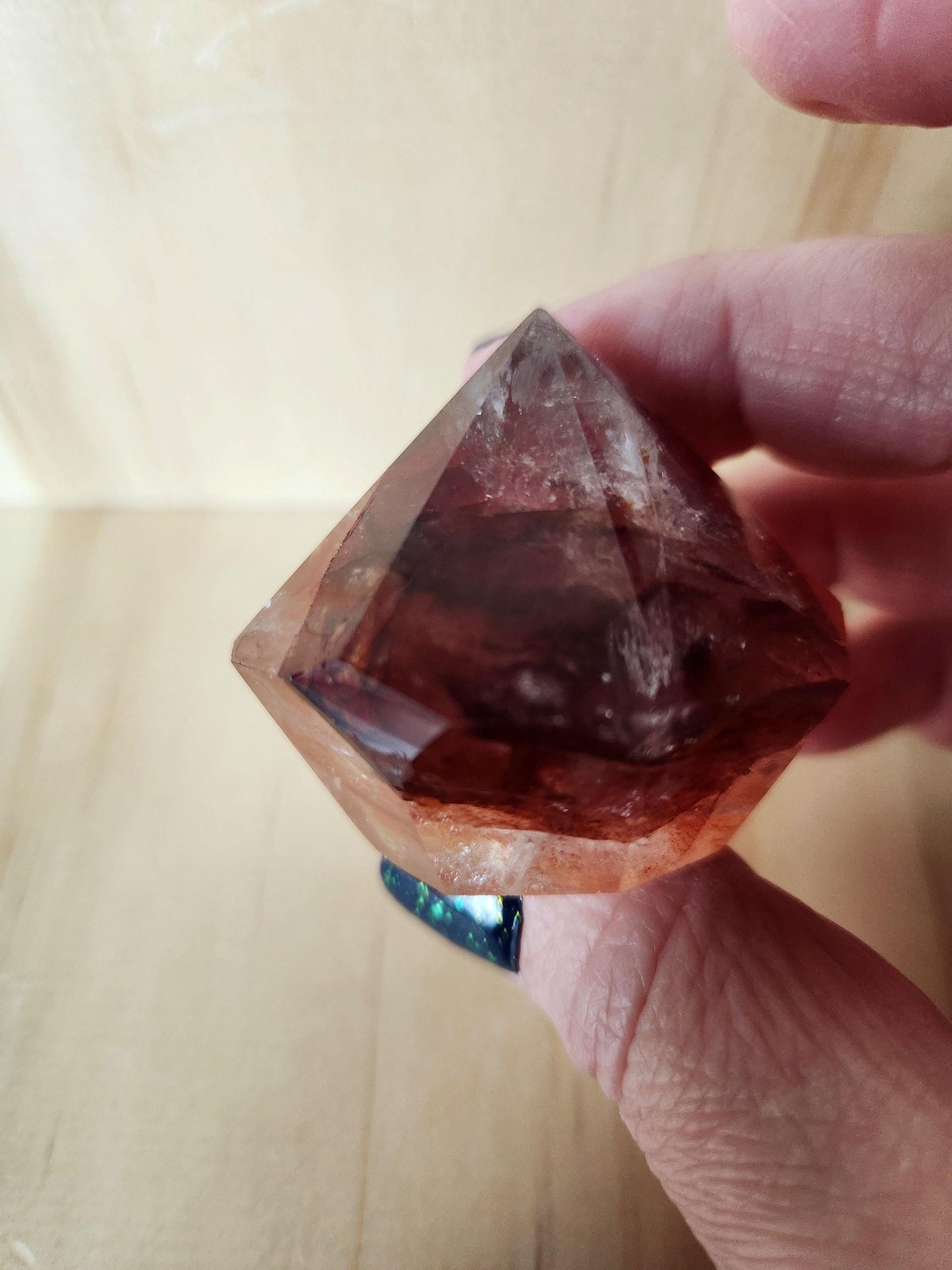 Fire Quartz Crystal Diamond Point: Energy Work, Reiki
