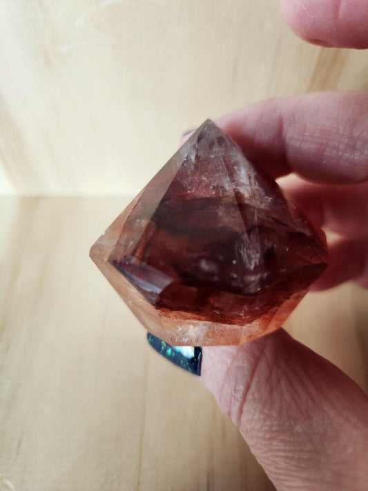 Fire Quartz Crystal Diamond Point: Energy Work, Reiki