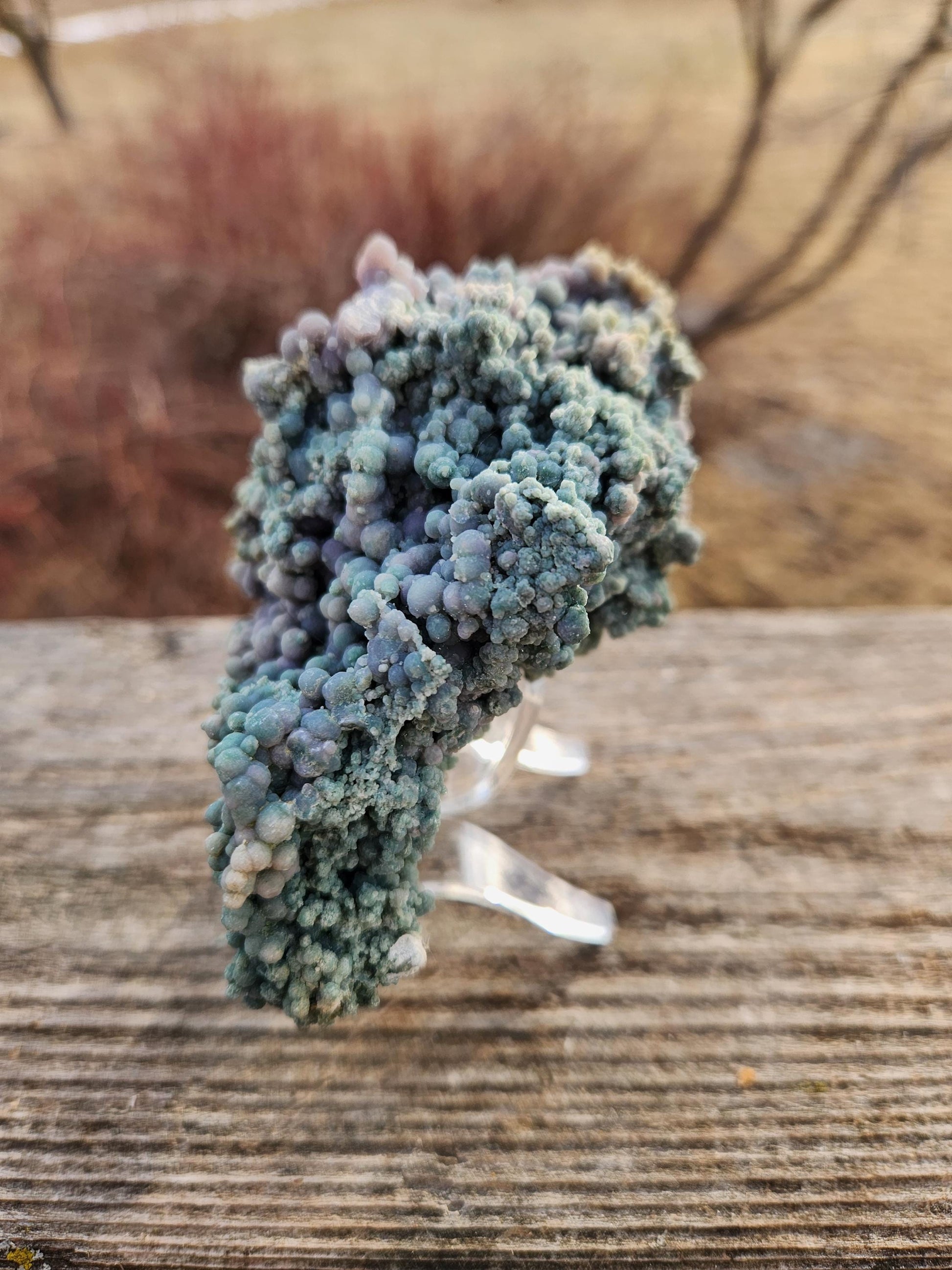 Rare Grape Agate Crystal Specimen: Bi-Color Purple & Green Chalcedony