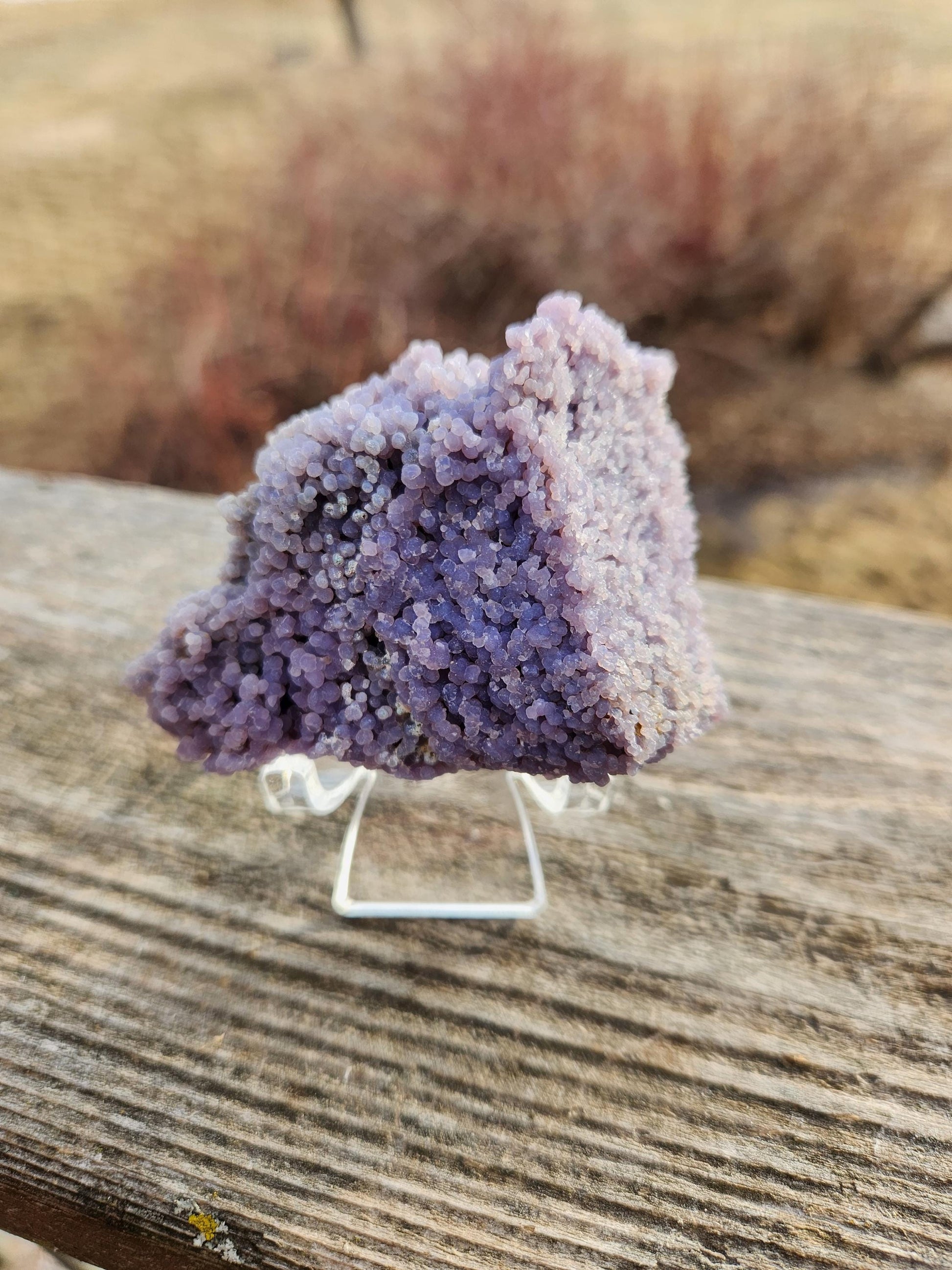 Rare Grape Agate Crystal Specimen: Purple Chalcedony Rock