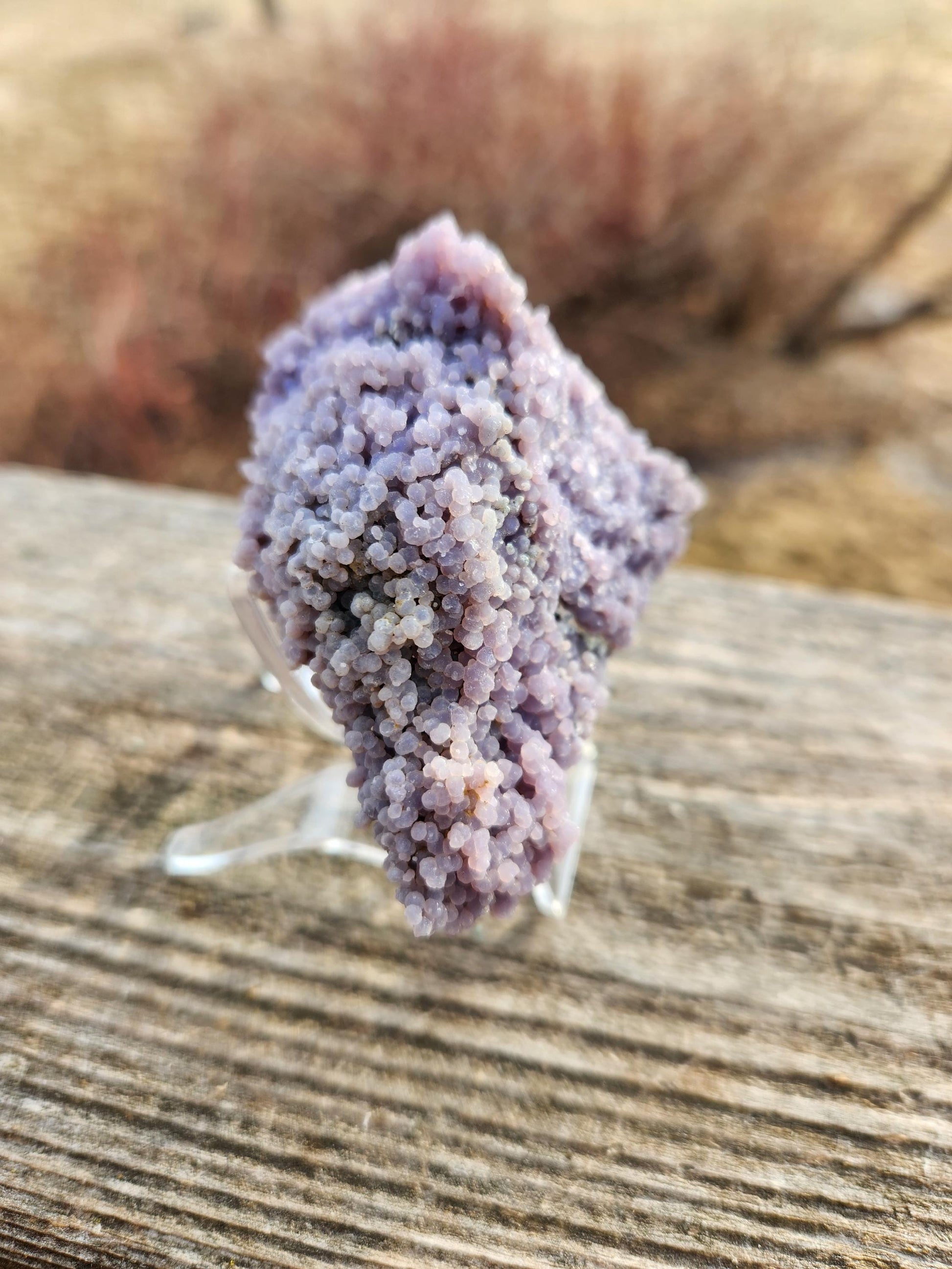 Rare Grape Agate Crystal Specimen: Purple Chalcedony Rock