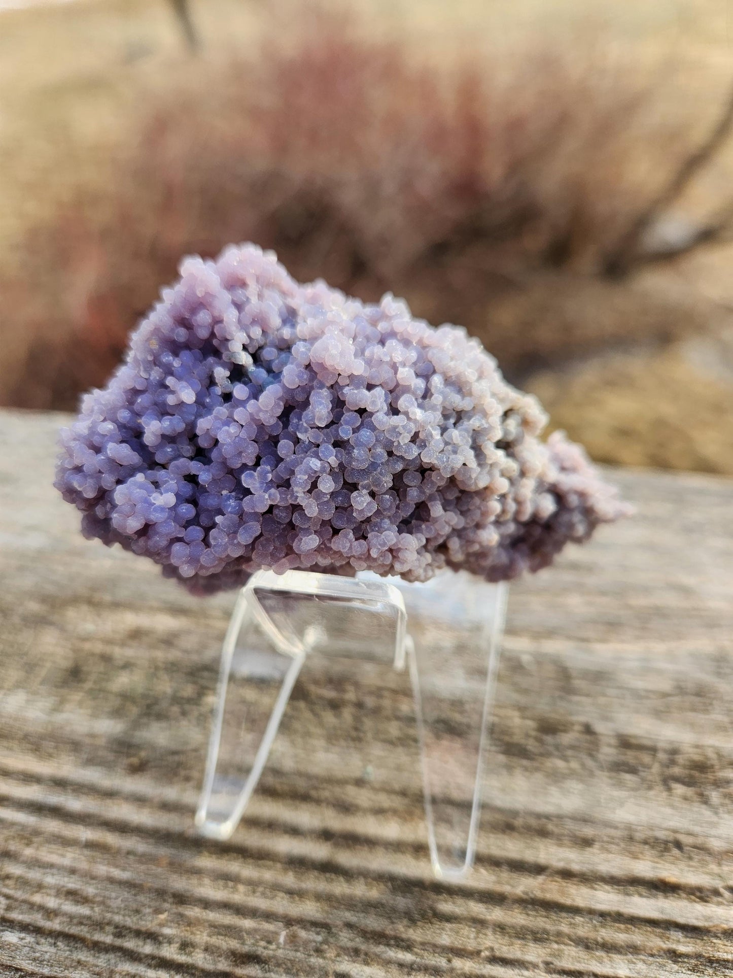 Rare Grape Agate Crystal Specimen: Purple Chalcedony Rock