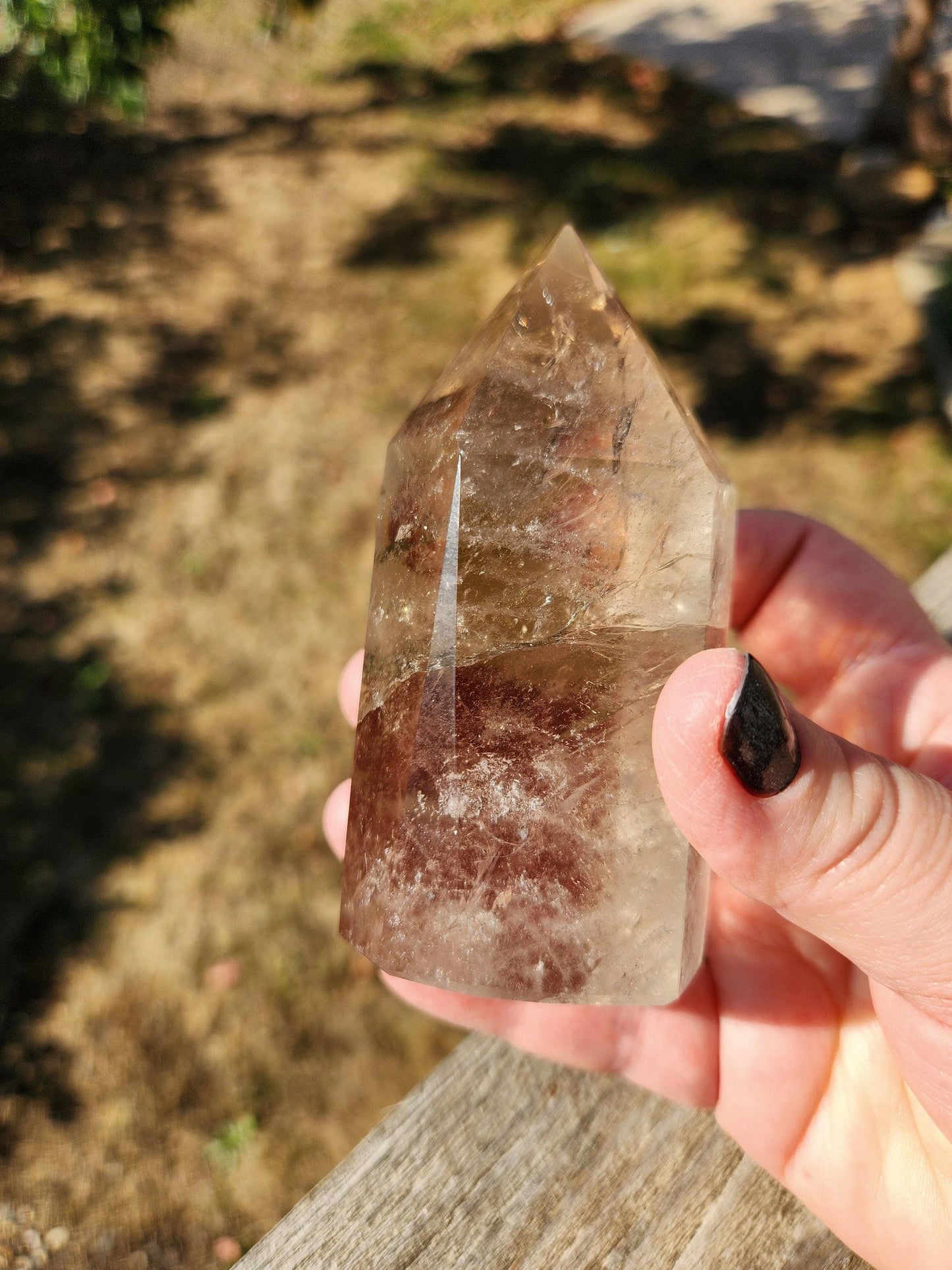 Sparkly Light Smoky Quartz Crystal Tower - Brazilian Origin