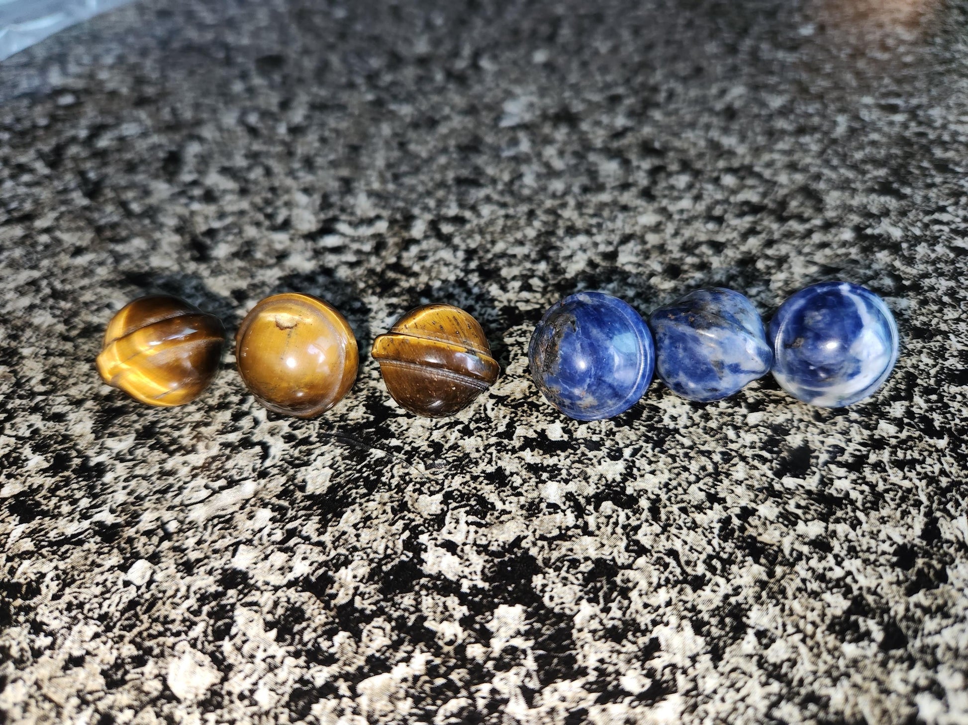 Unique Mini UFO Planet Figure Crystals, Tiger Eye Or Sodalite, One
