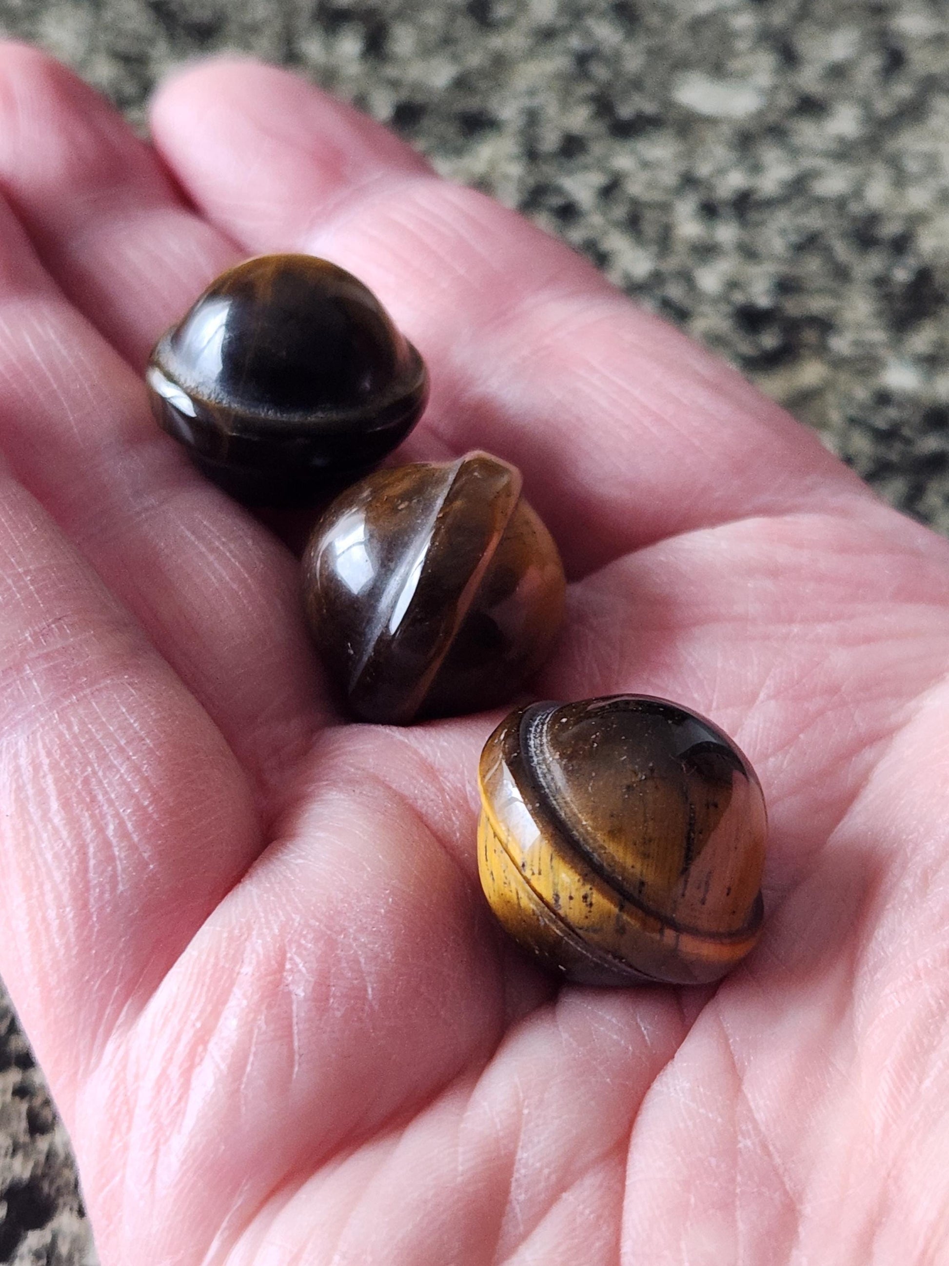 Unique Mini UFO Planet Figure Crystals, Tiger Eye Or Sodalite, One