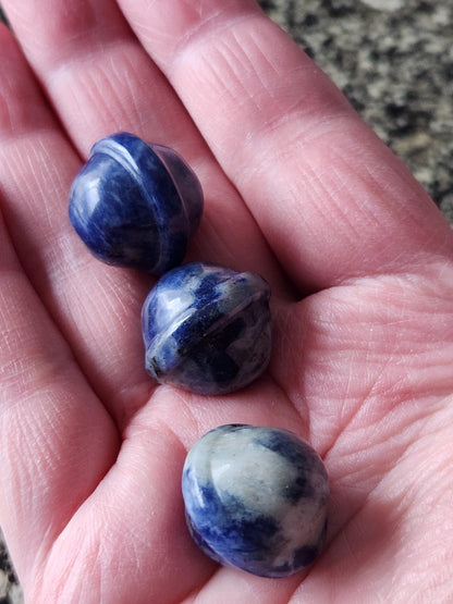 Unique Mini UFO Planet Figure Crystals, Tiger Eye Or Sodalite, One