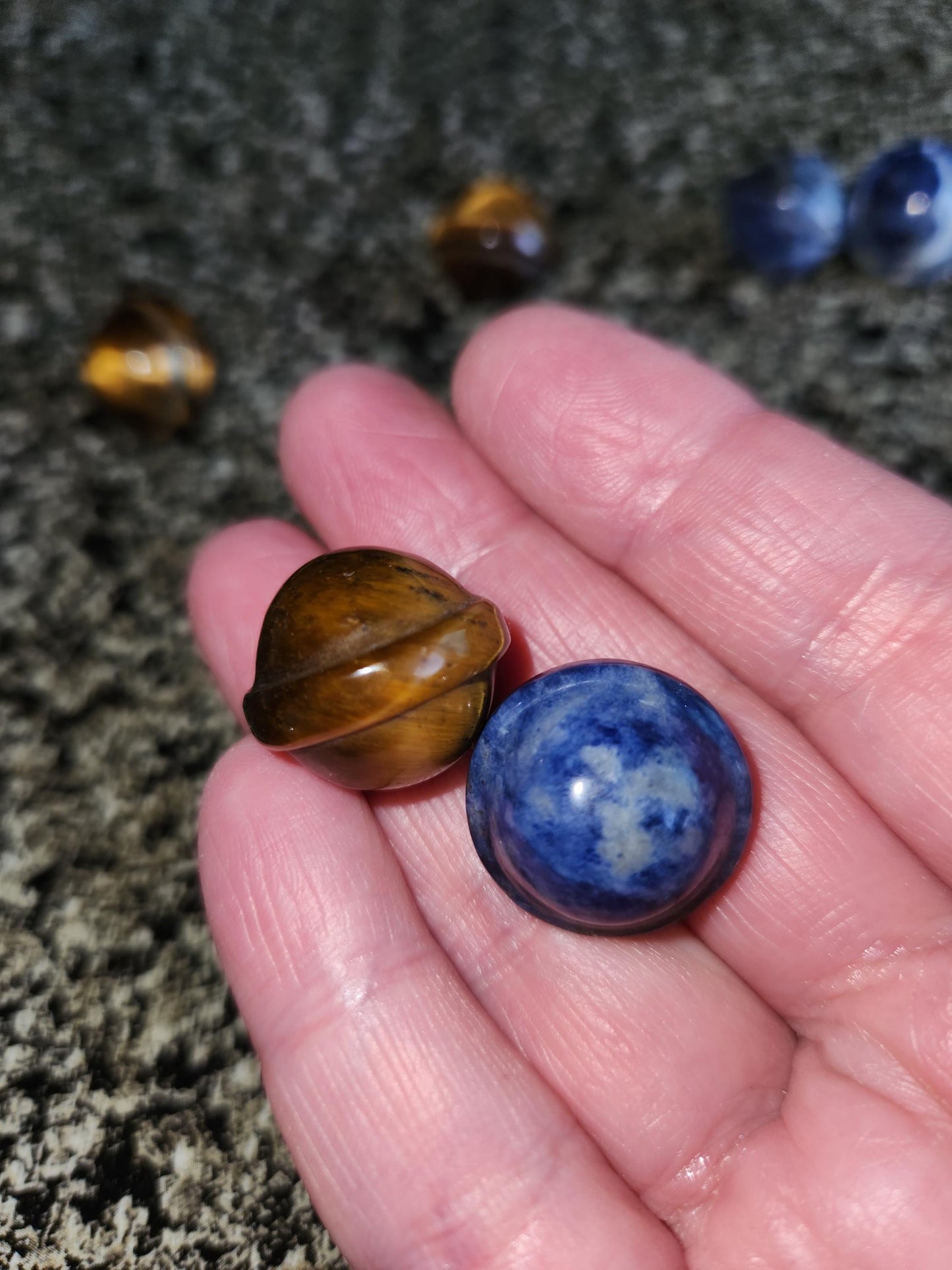 Unique Mini UFO Planet Figure Crystals, Tiger Eye Or Sodalite, One