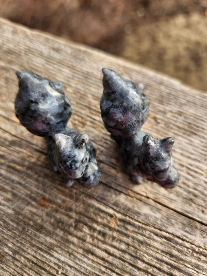 Labradorite Carved Squirrel: Natural Crystal Figurine, 1 Squirrel