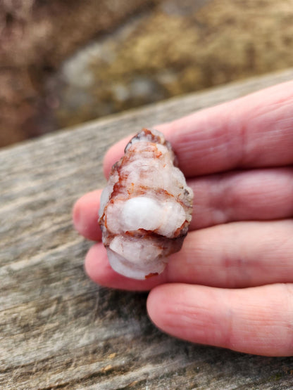 Pocket Sized Fire Quartz Crystal Money Toad All Natural, Extra Small