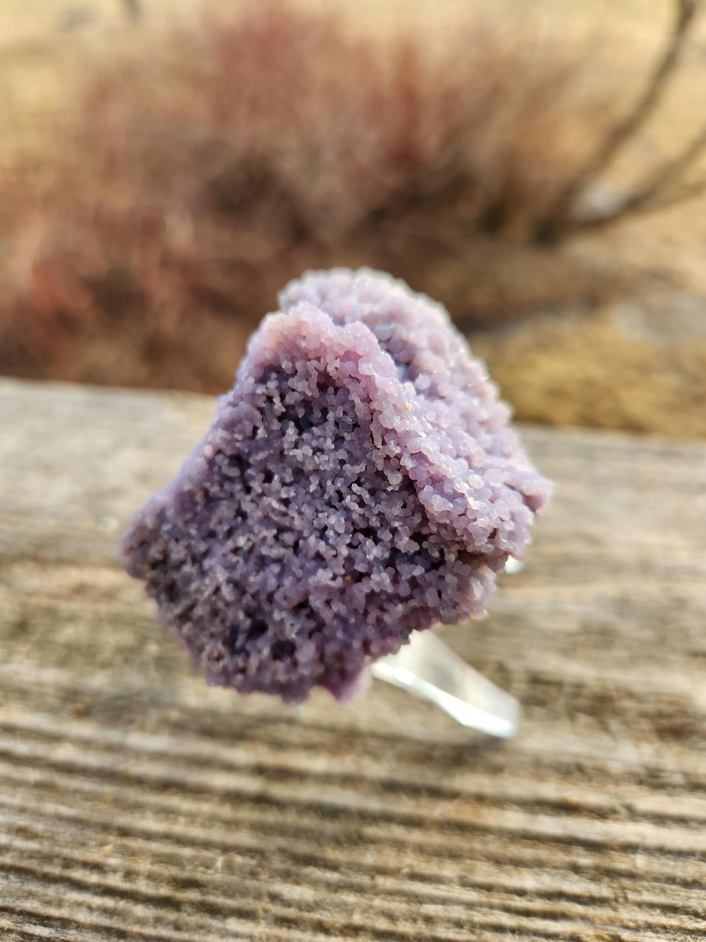 Rare Grape Agate Crystal Specimen: Purple Chalcedony Rock