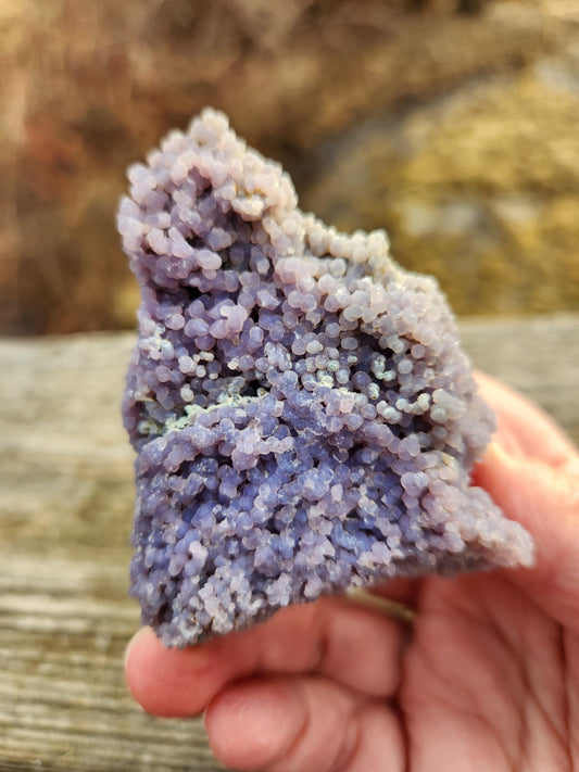 Rare Grape Agate Crystal Specimen: Purple Chalcedony Rock