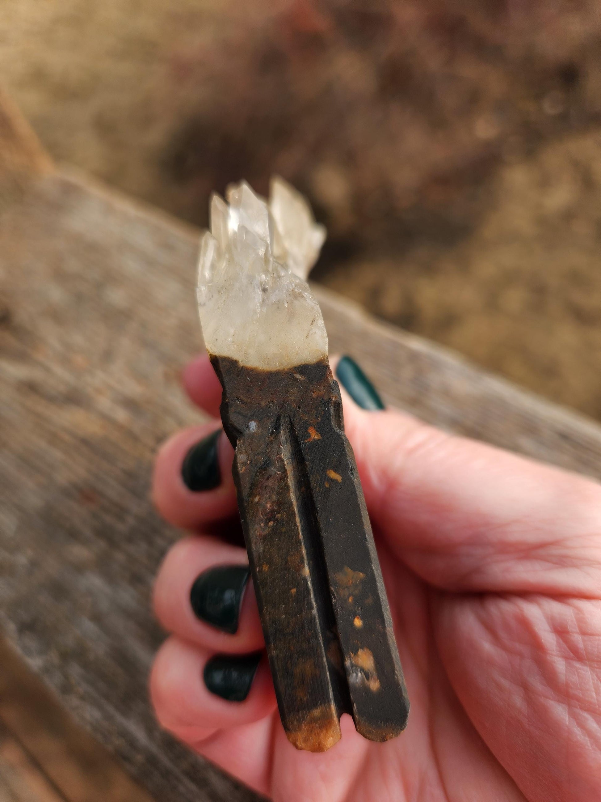 Super Unique Clear Quartz with Matrix Angel Or Fairy Carving Natural Stone Crystal