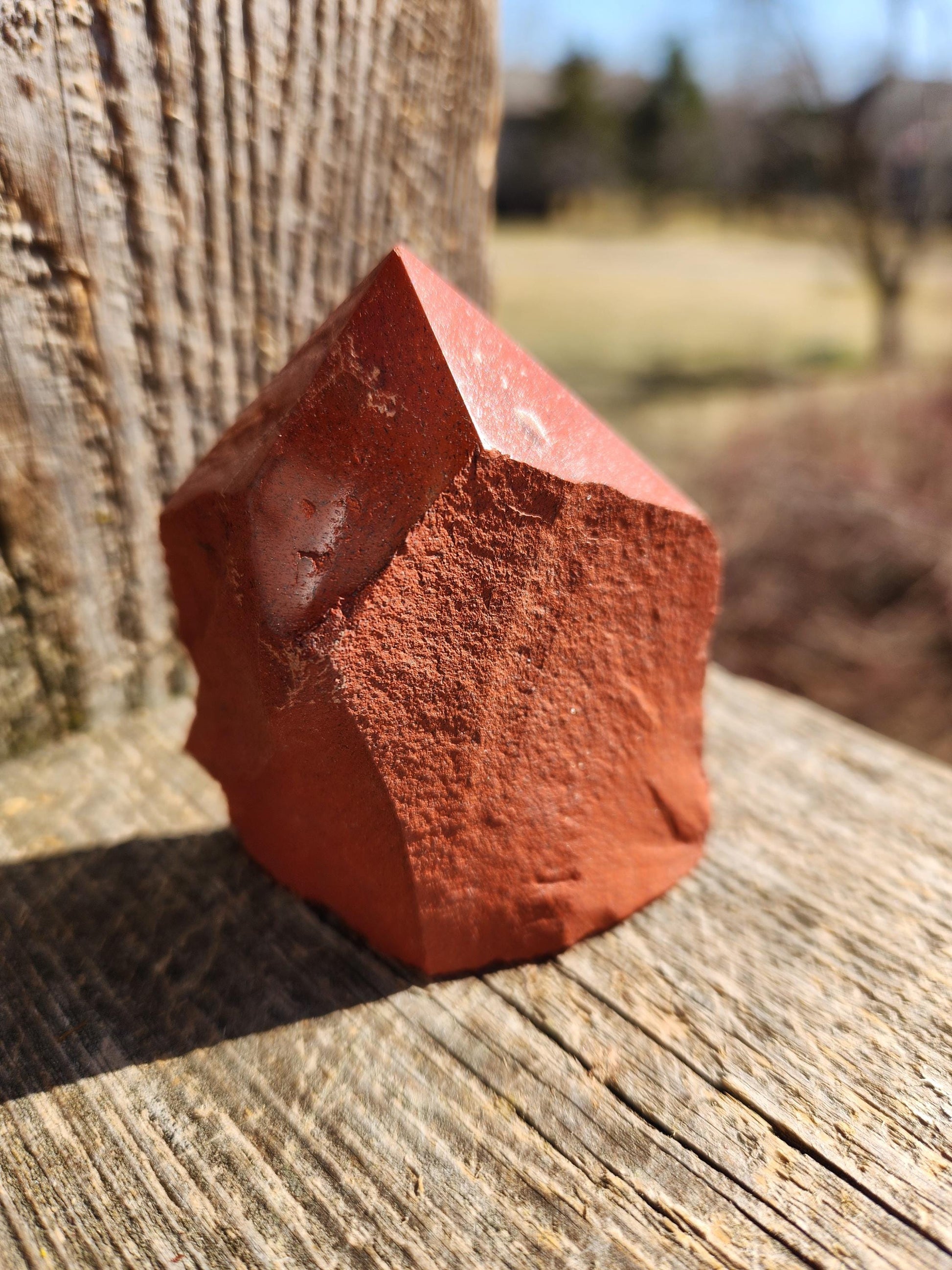 AAA Red Jasper Point: Top Polished Crystal, Root Chakra Stone