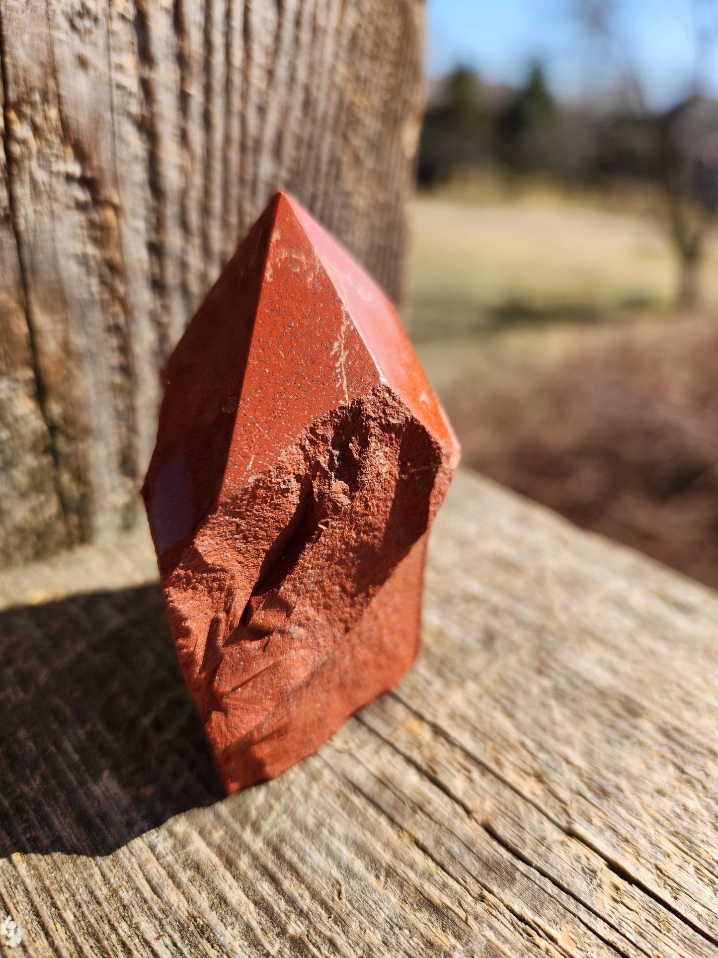AAA Red Jasper Point: Top Polished Crystal, Root Chakra Stone