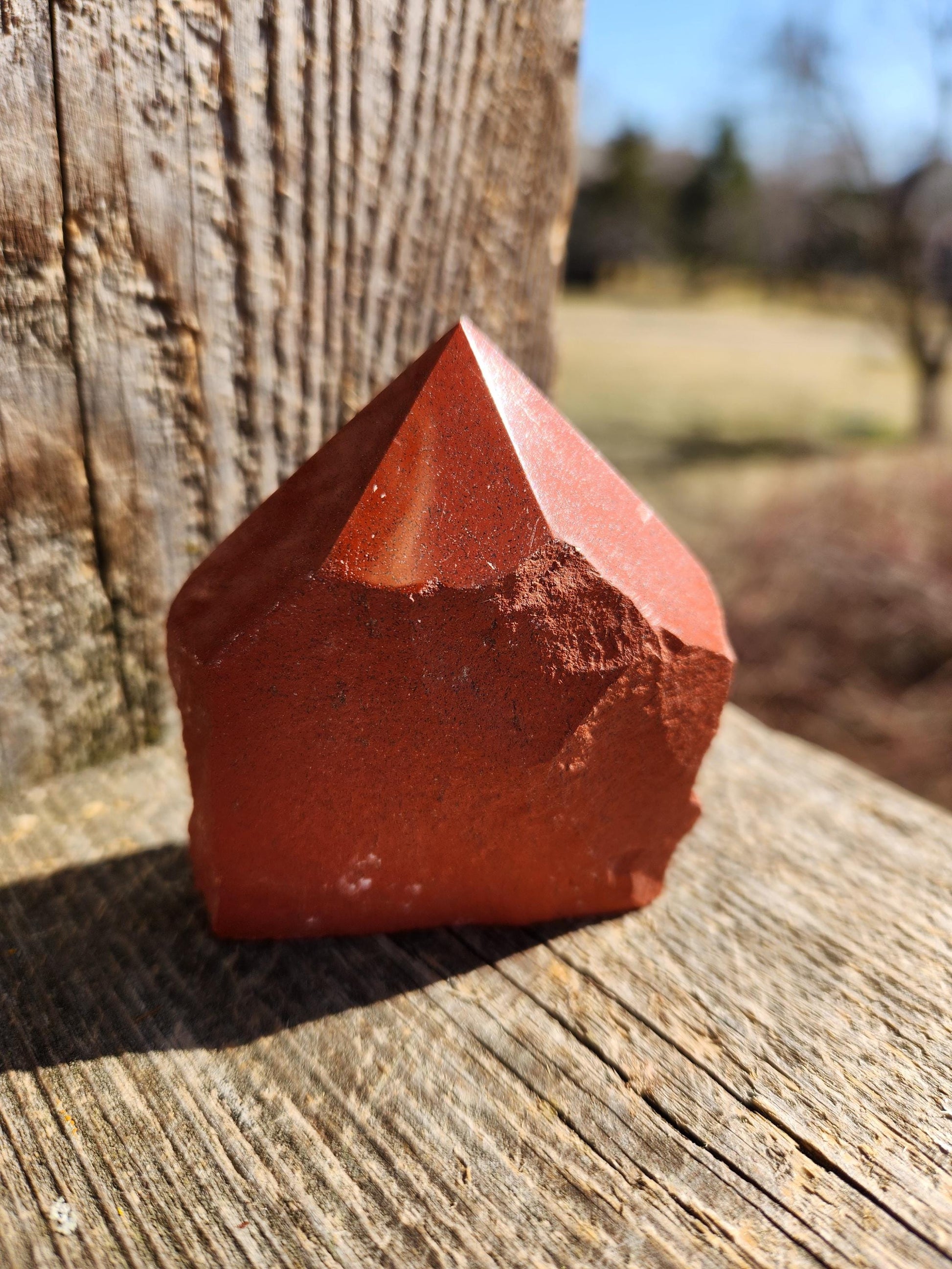 AAA Red Jasper Point: Top Polished Crystal, Root Chakra Stone