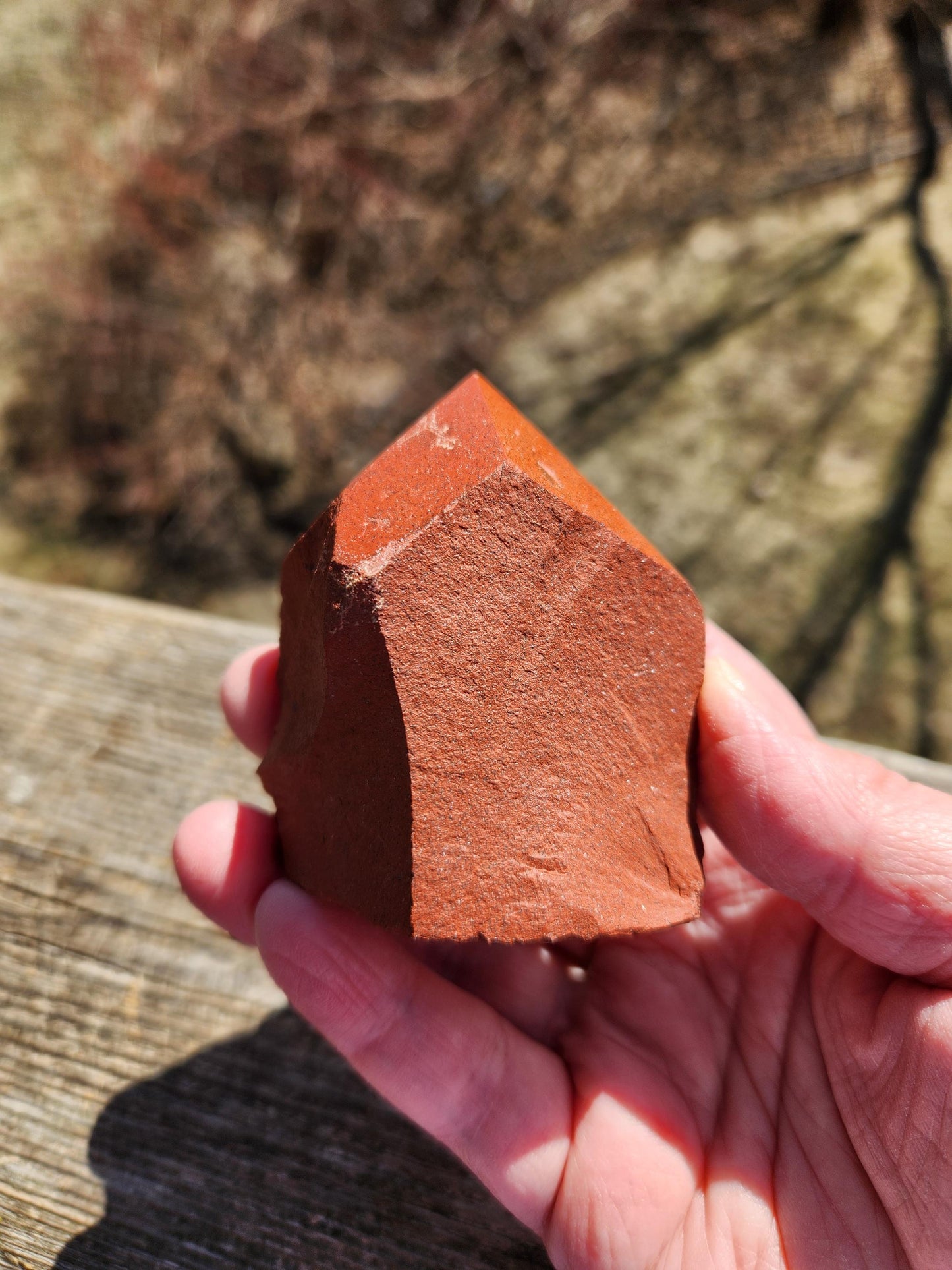 AAA Red Jasper Point: Top Polished Crystal, Root Chakra Stone