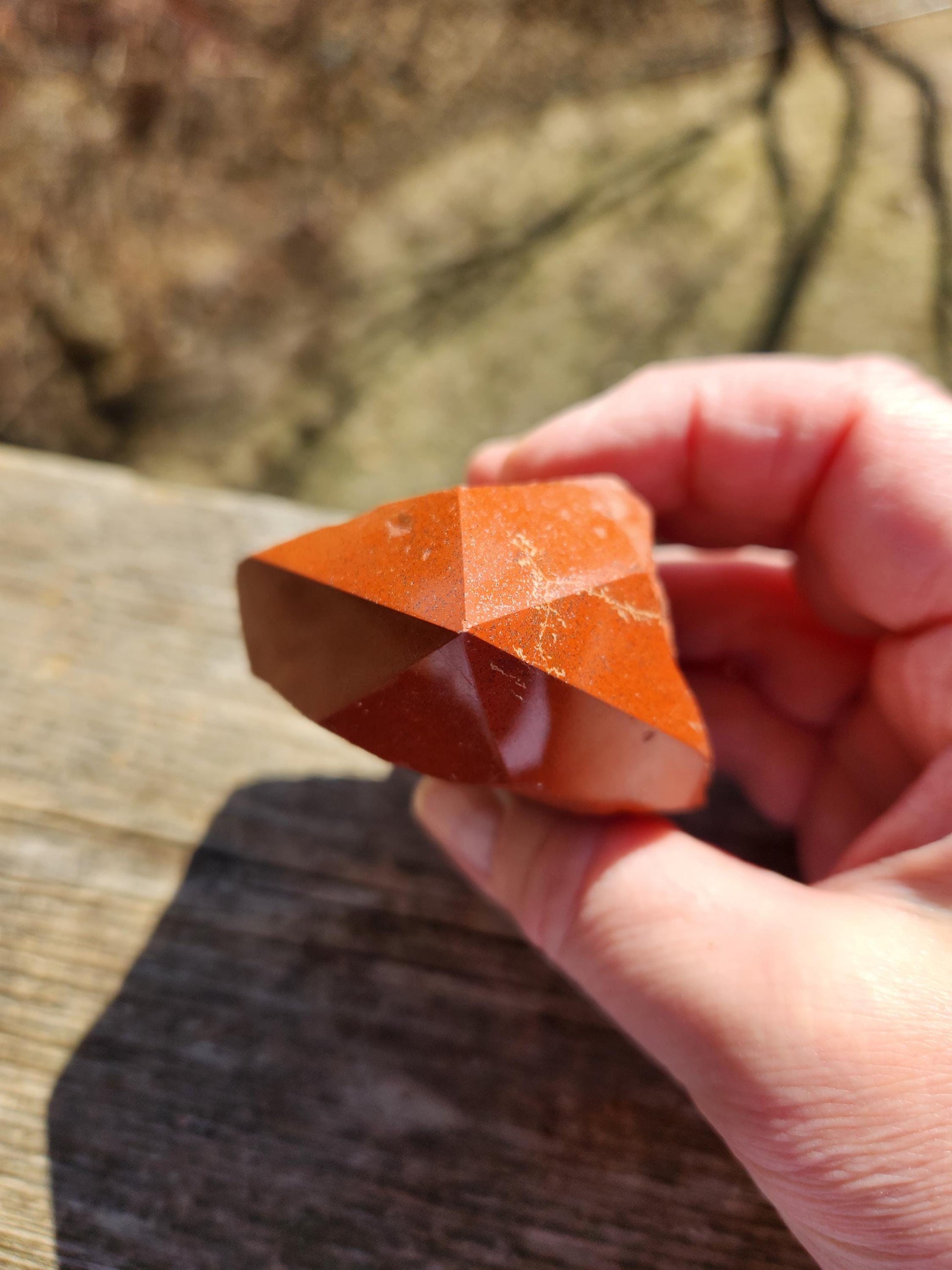 AAA Red Jasper Point: Top Polished Crystal, Root Chakra Stone