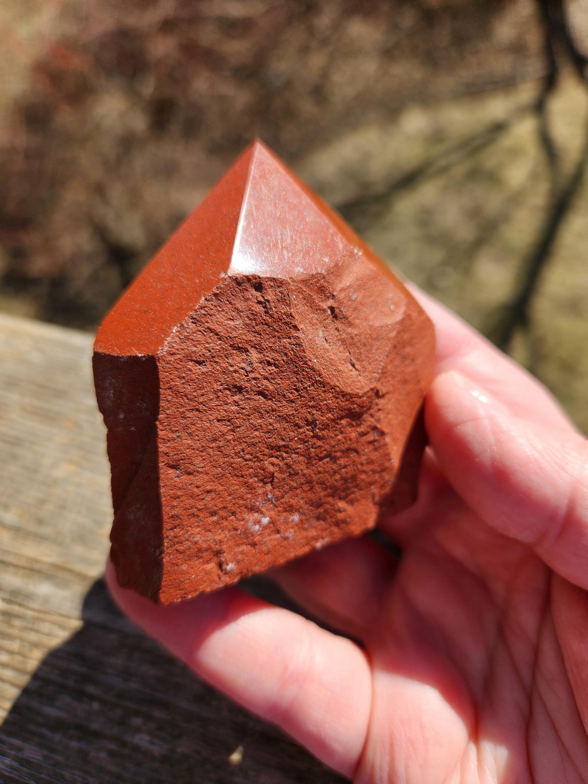 AAA Red Jasper Point: Top Polished Crystal, Root Chakra Stone