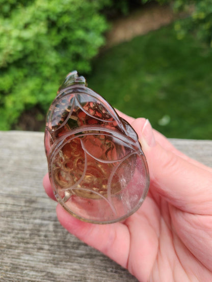 Smoky Quartz Money Toad: AAA Crystal Carving