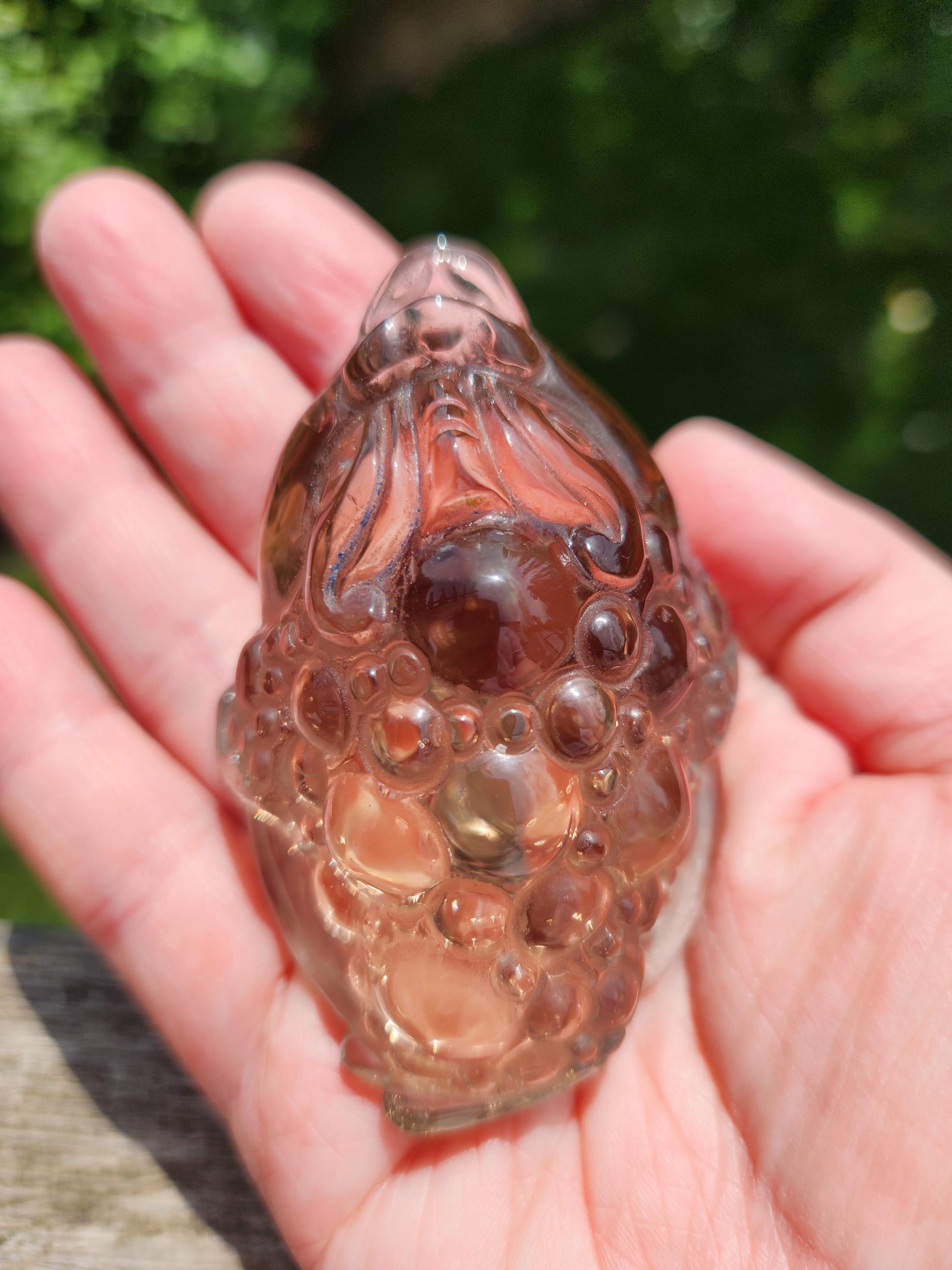 Gorgeous AAA Dark Smoky Quartz Crystal Money Toad All Natural, Large, So Clear!