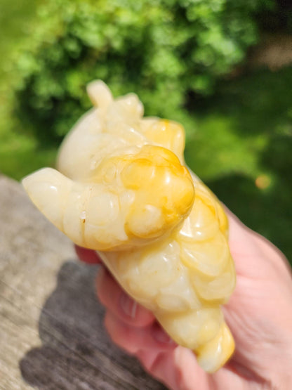 AAA Yellow Aventurine Crystal Money Toad: Master Carved, Extra Large
