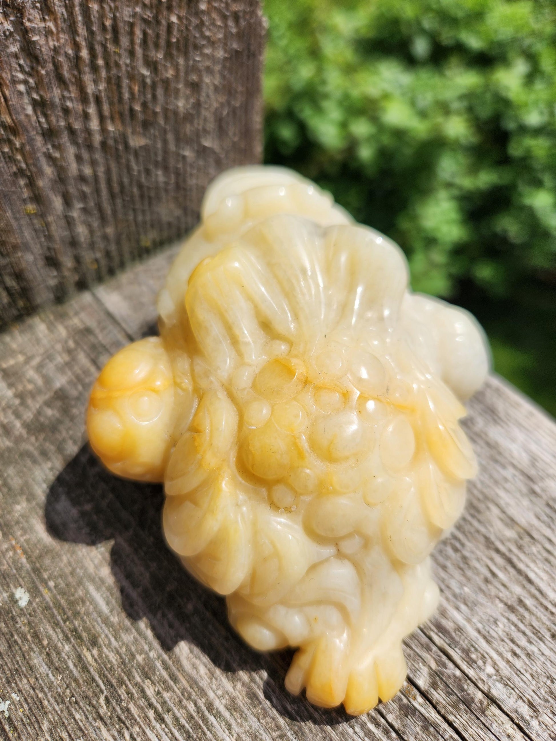 AAA Yellow Aventurine Crystal Money Toad: Master Carved, Extra Large