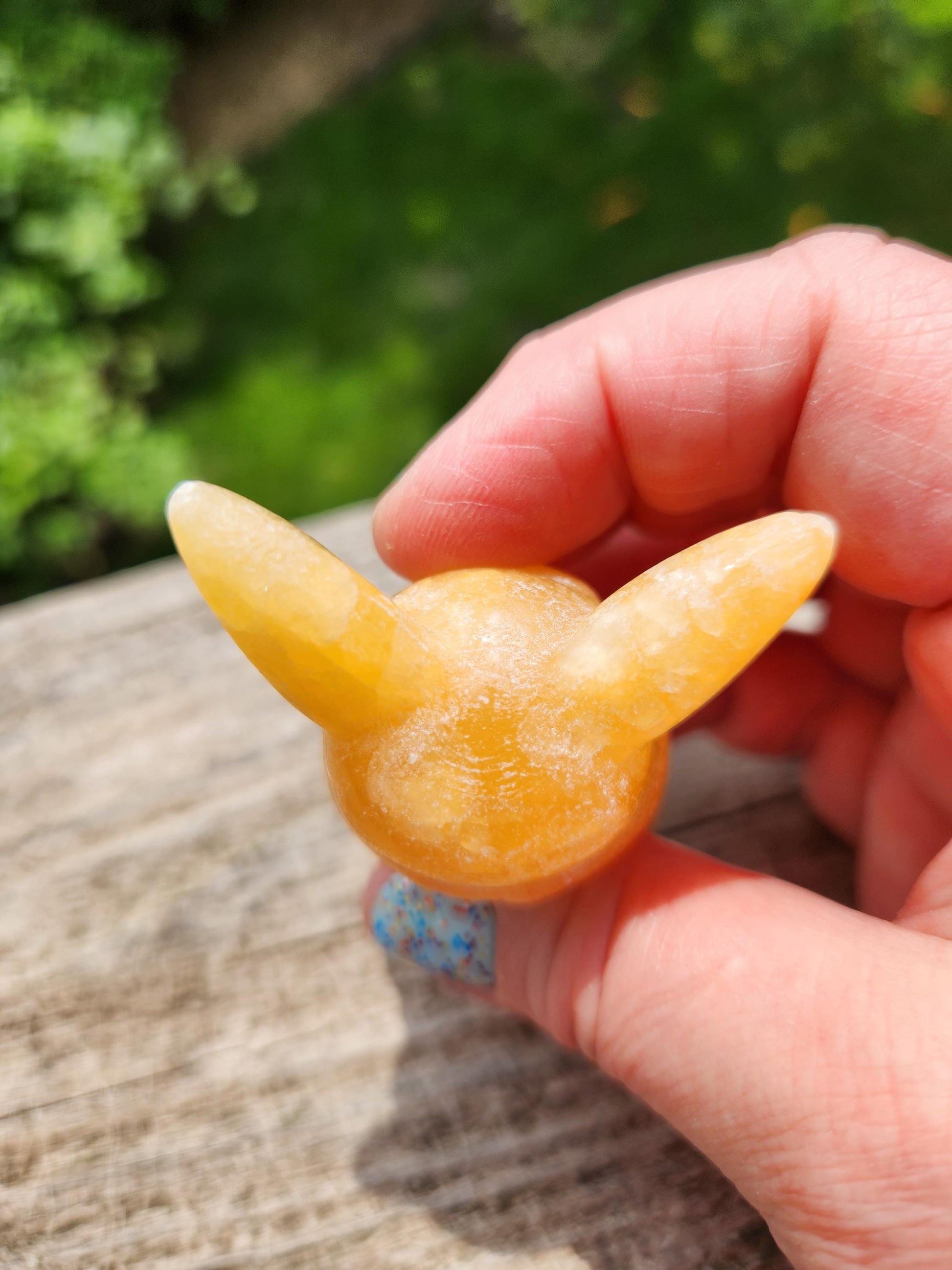 Super Cute Yellow Calcite Pikachu Natural Stone Crystal, Pokémon, Gift